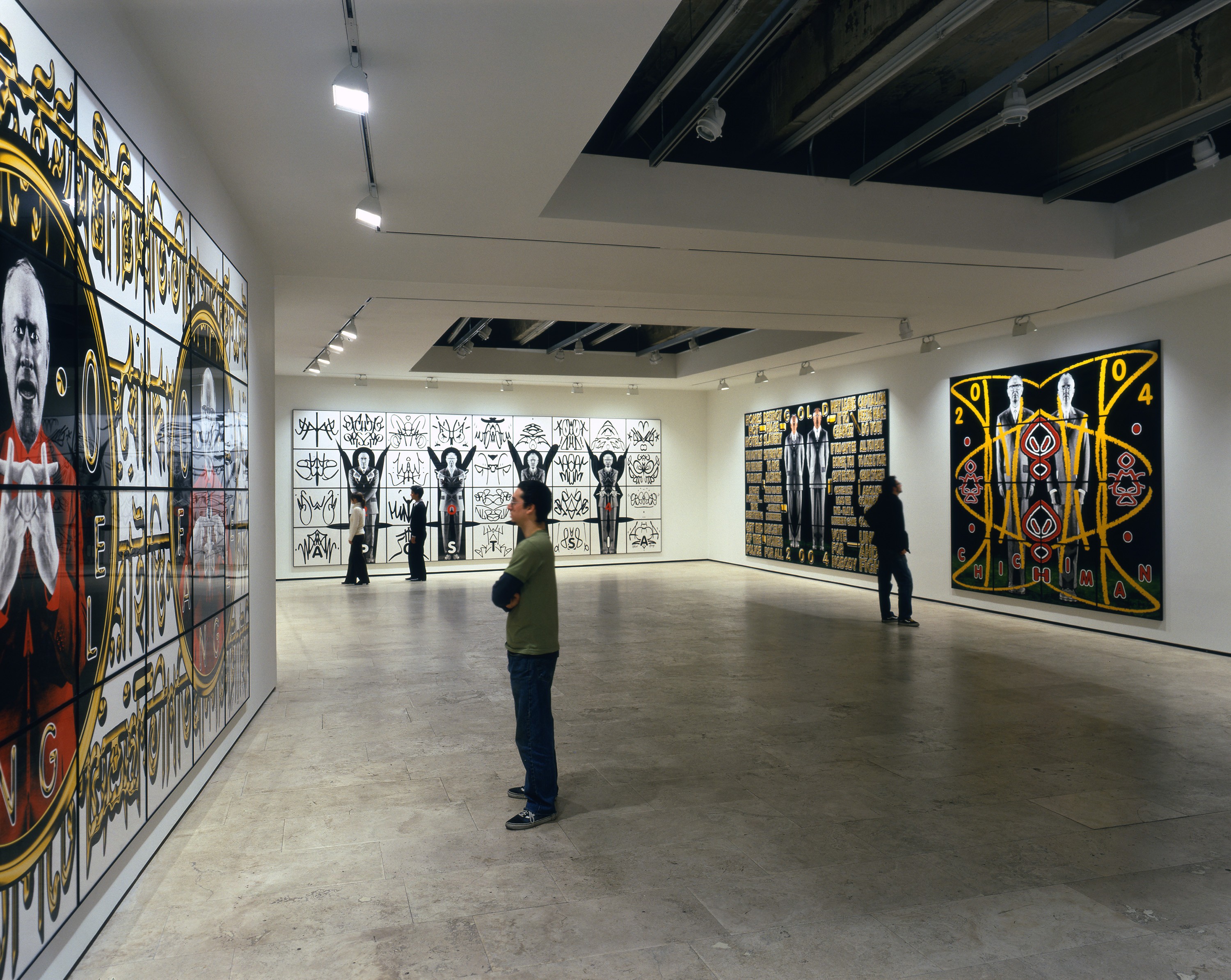 Installation view of Gilbert & George at Lehmann Maupin New York