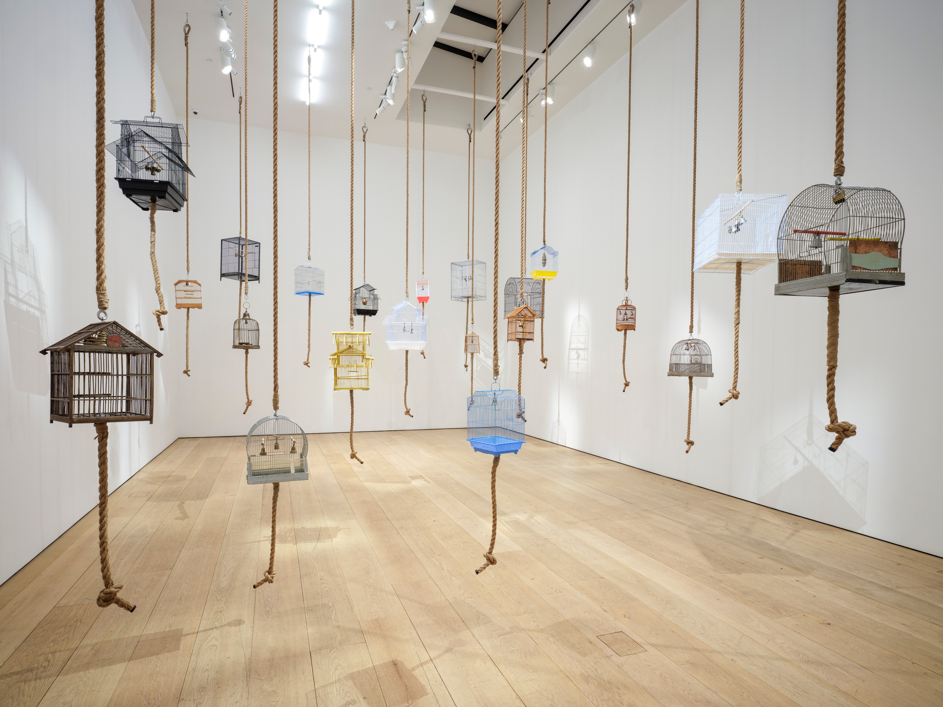 Installation view of Kader Attia at Lehmann Maupin New York