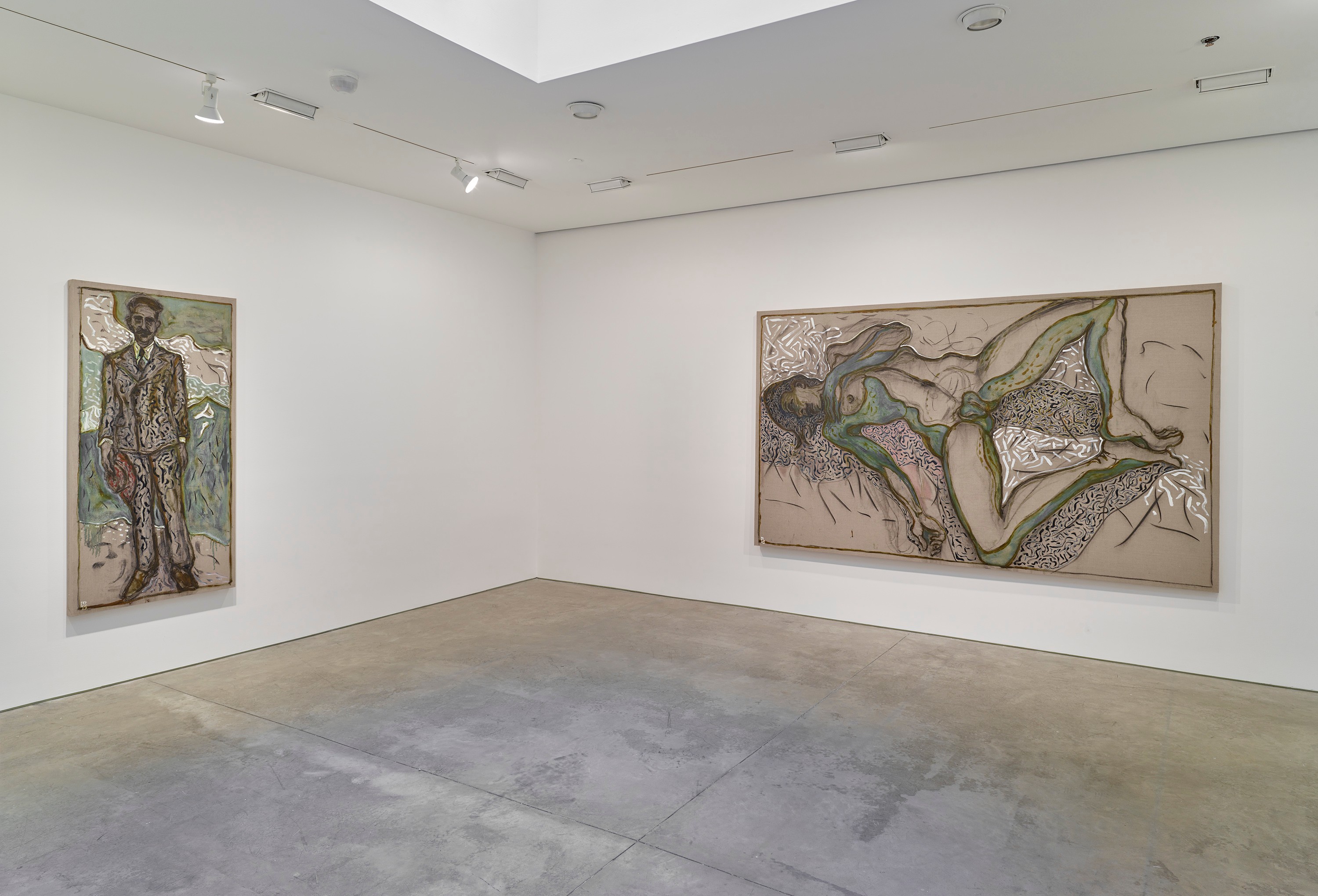 Installation view of Billy Childish at Lehmann Maupin New York