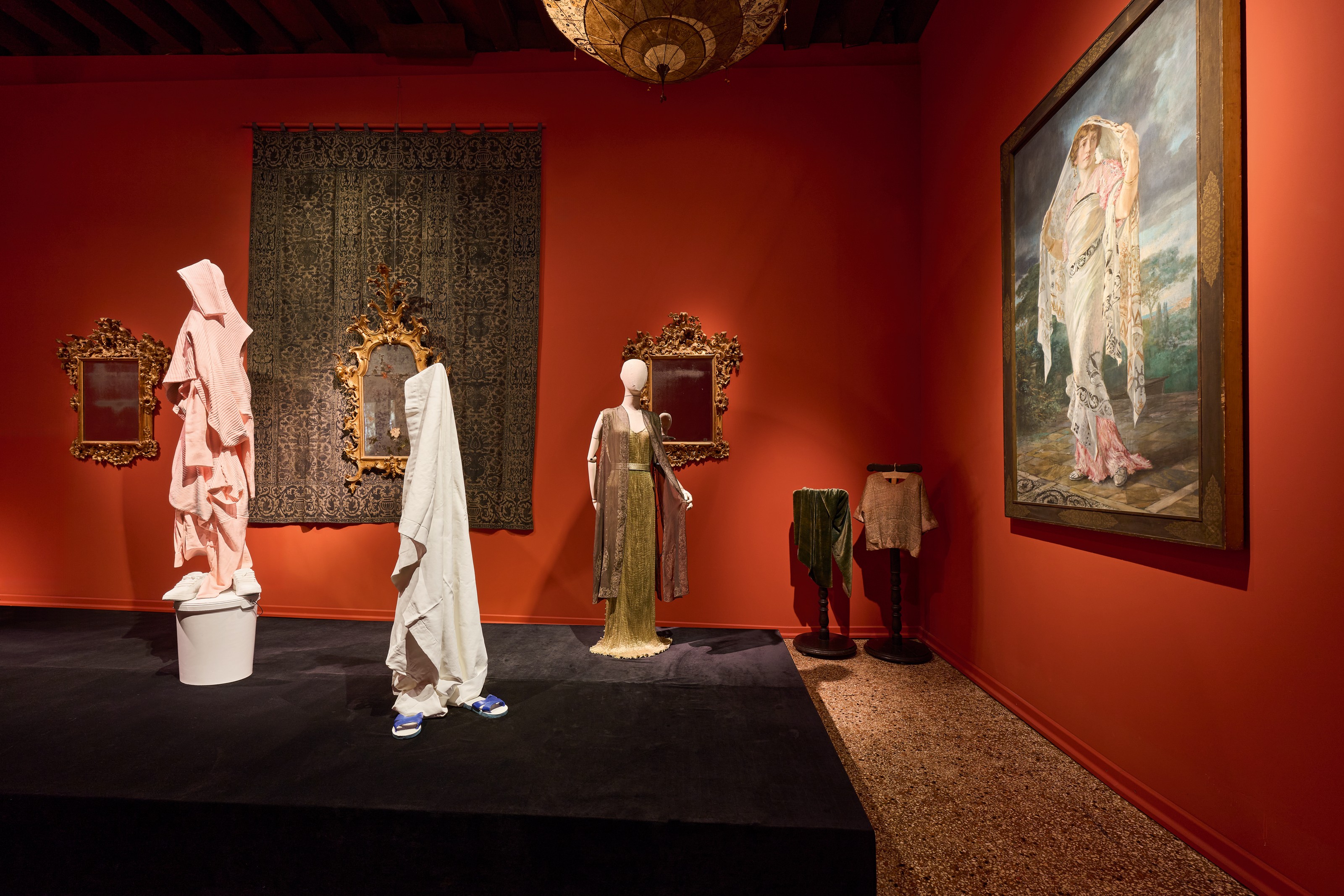 Installation view of Erwin Wurm at Museo Fortuny