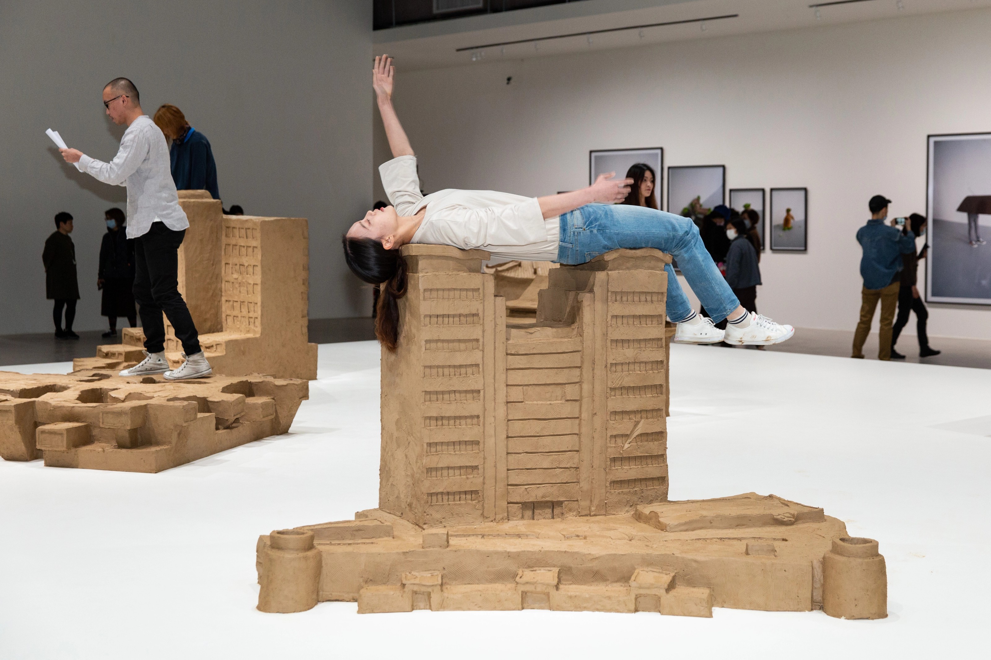 Installation view of Erwin Wurm at Taipei Fine Arts Museum