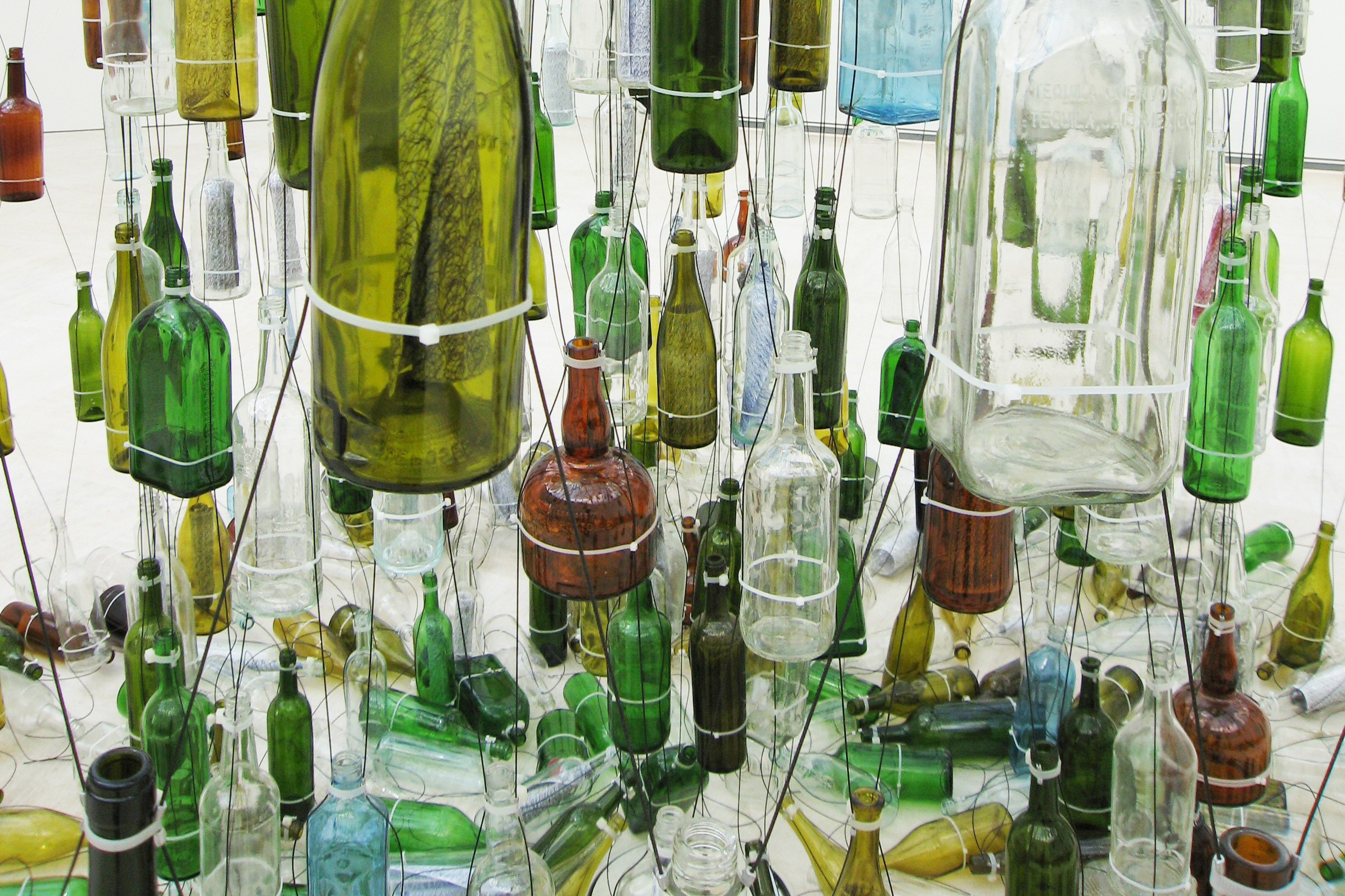 Installation view of Geography: Bottle Messenger at Mudam Luxembourg