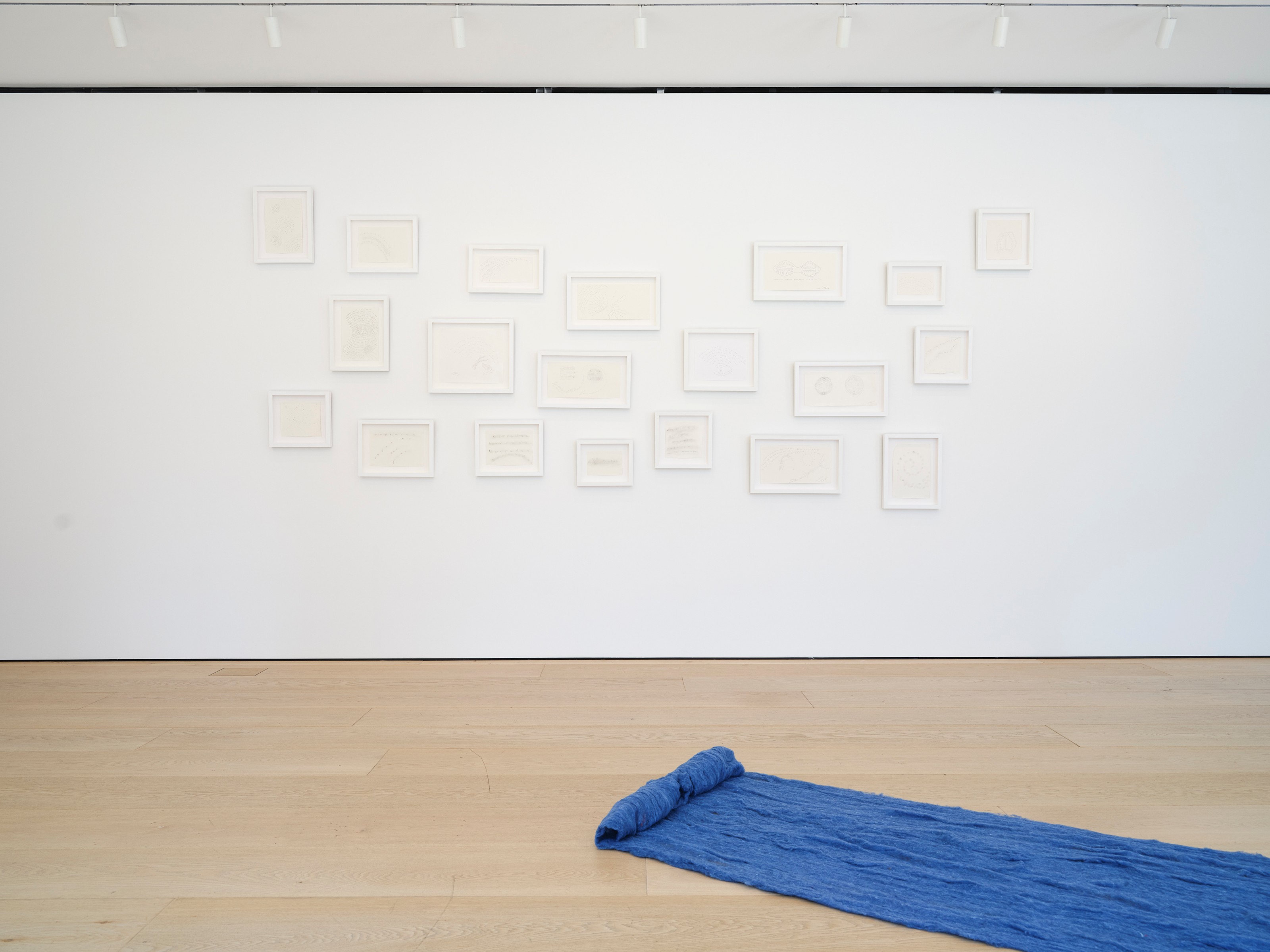 Installation view of Cecilia Vicuña at Lehmann Maupin New York