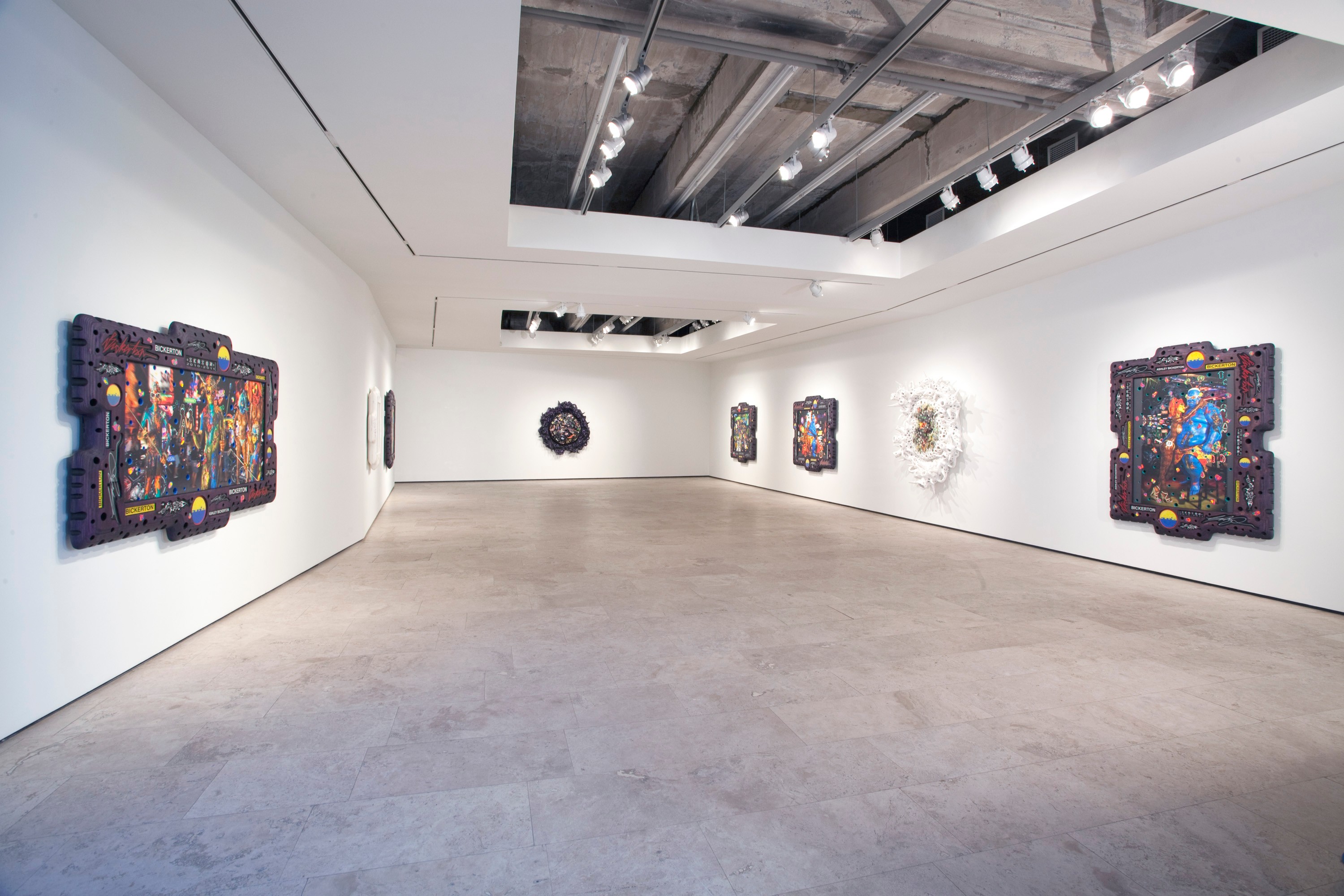 Installation view of Nocturnes at Lehmann Maupin New York