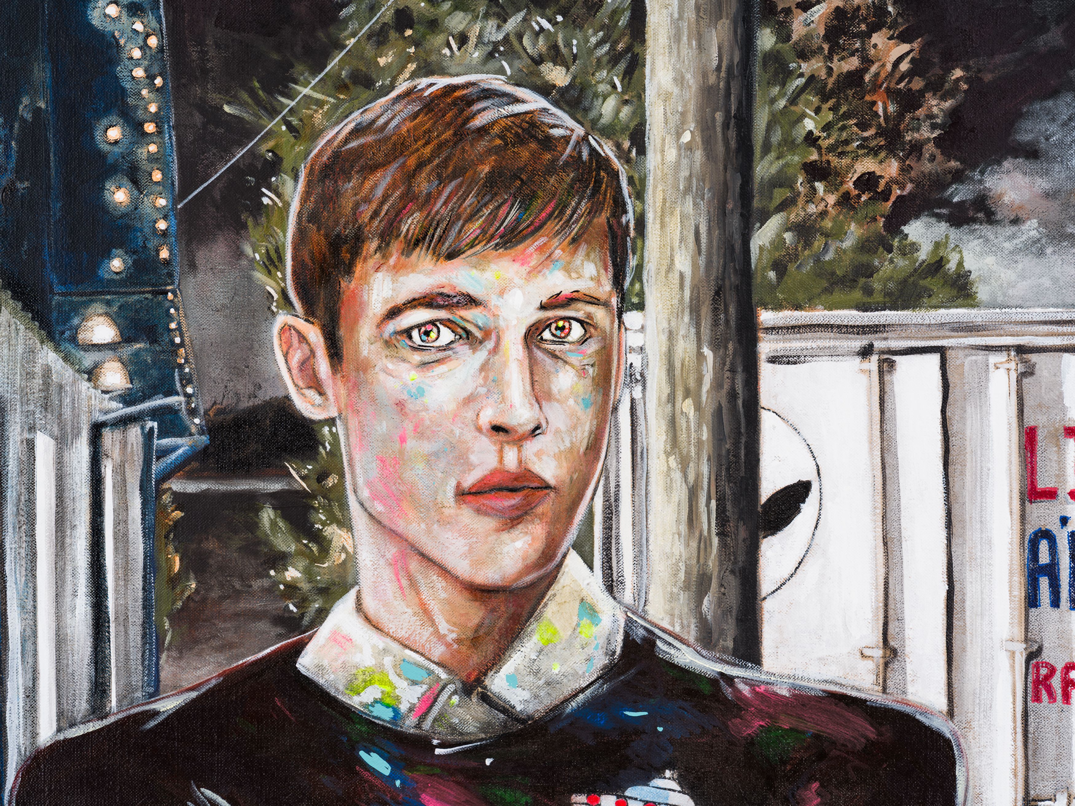 Painting by Hernan Bas