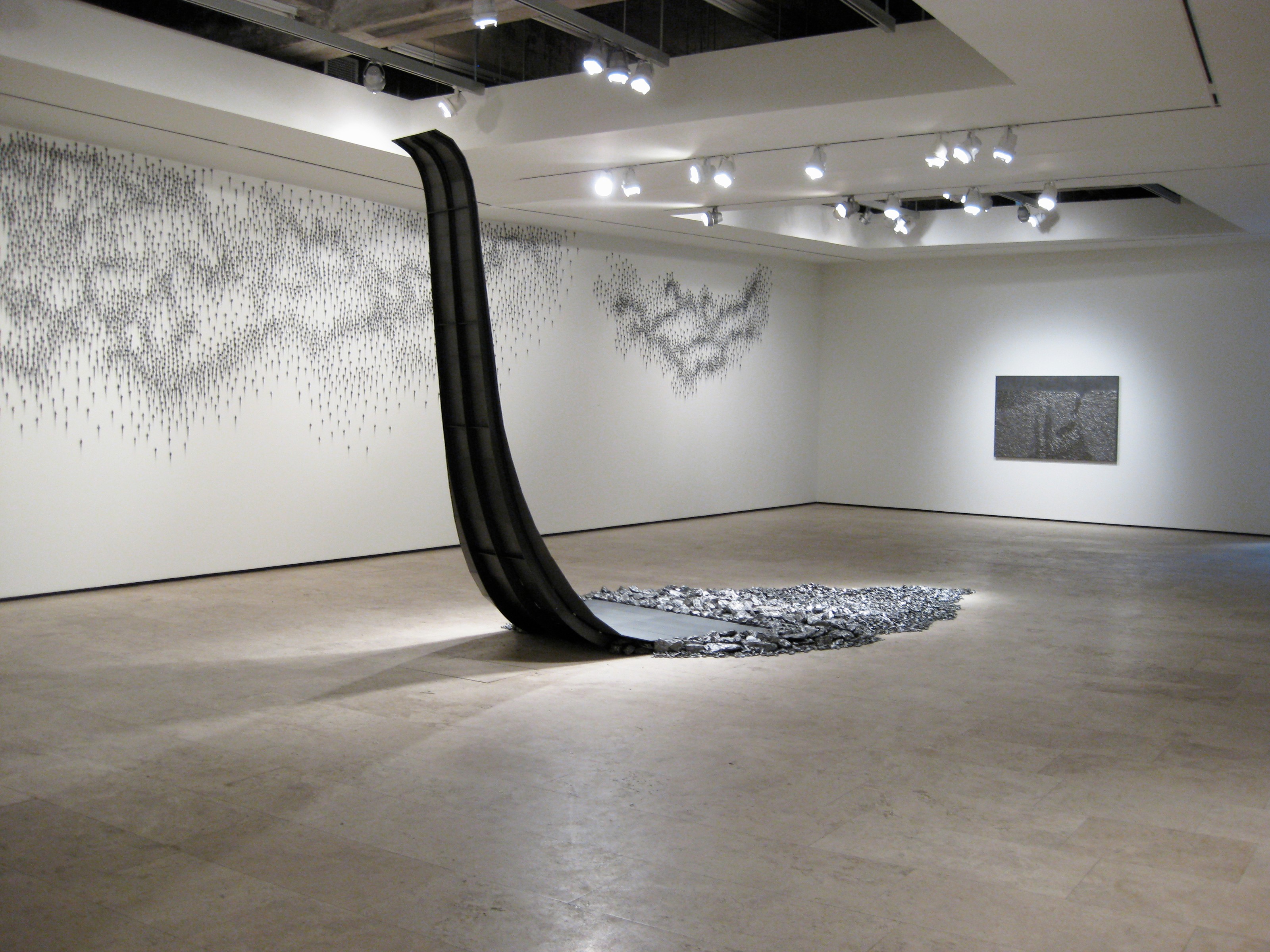 Installation view of Teresita Fernández at Lehmann Maupin New York