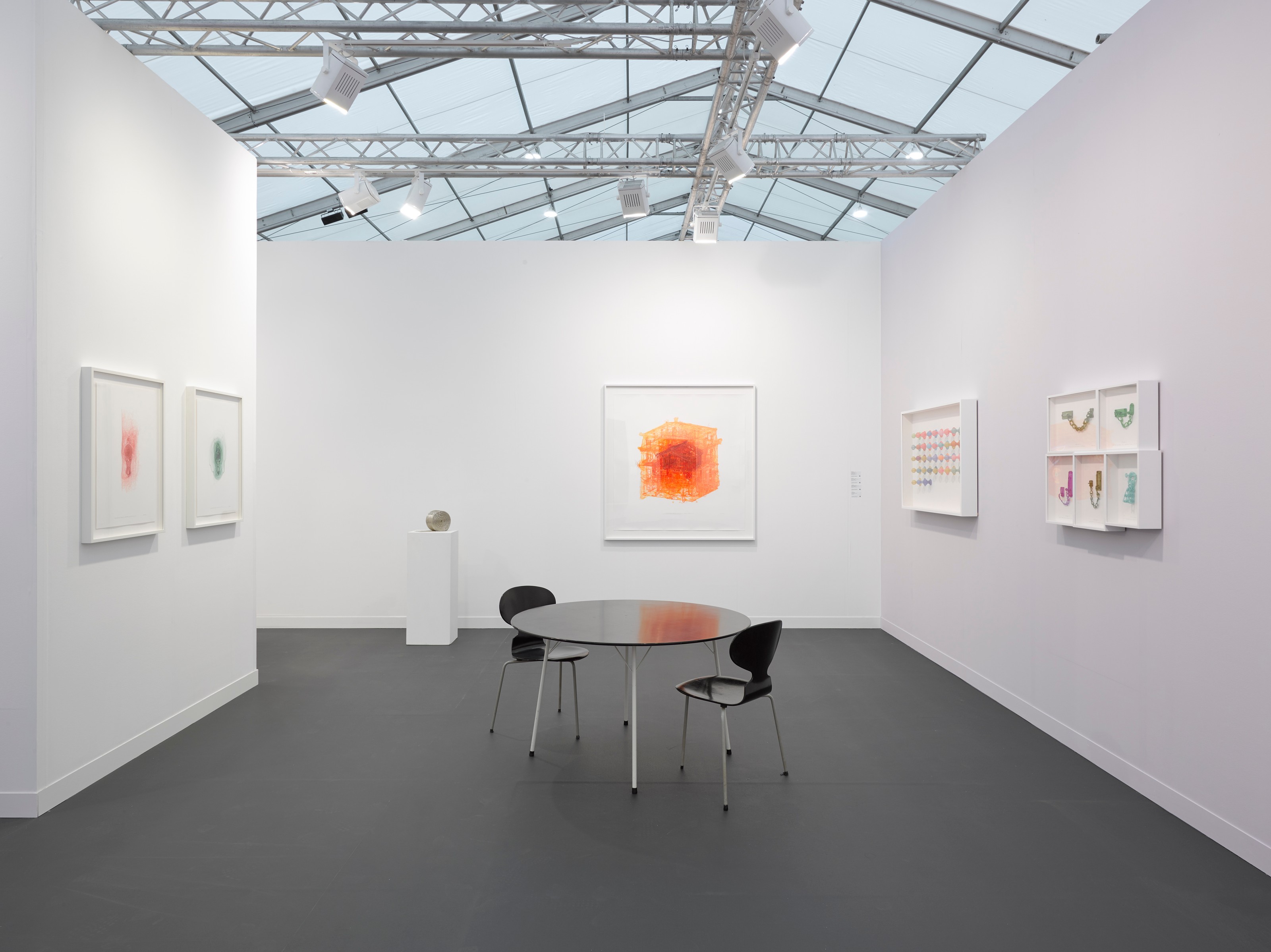 Installation view of Lehmann Maupin, Booth F04 at Frieze London