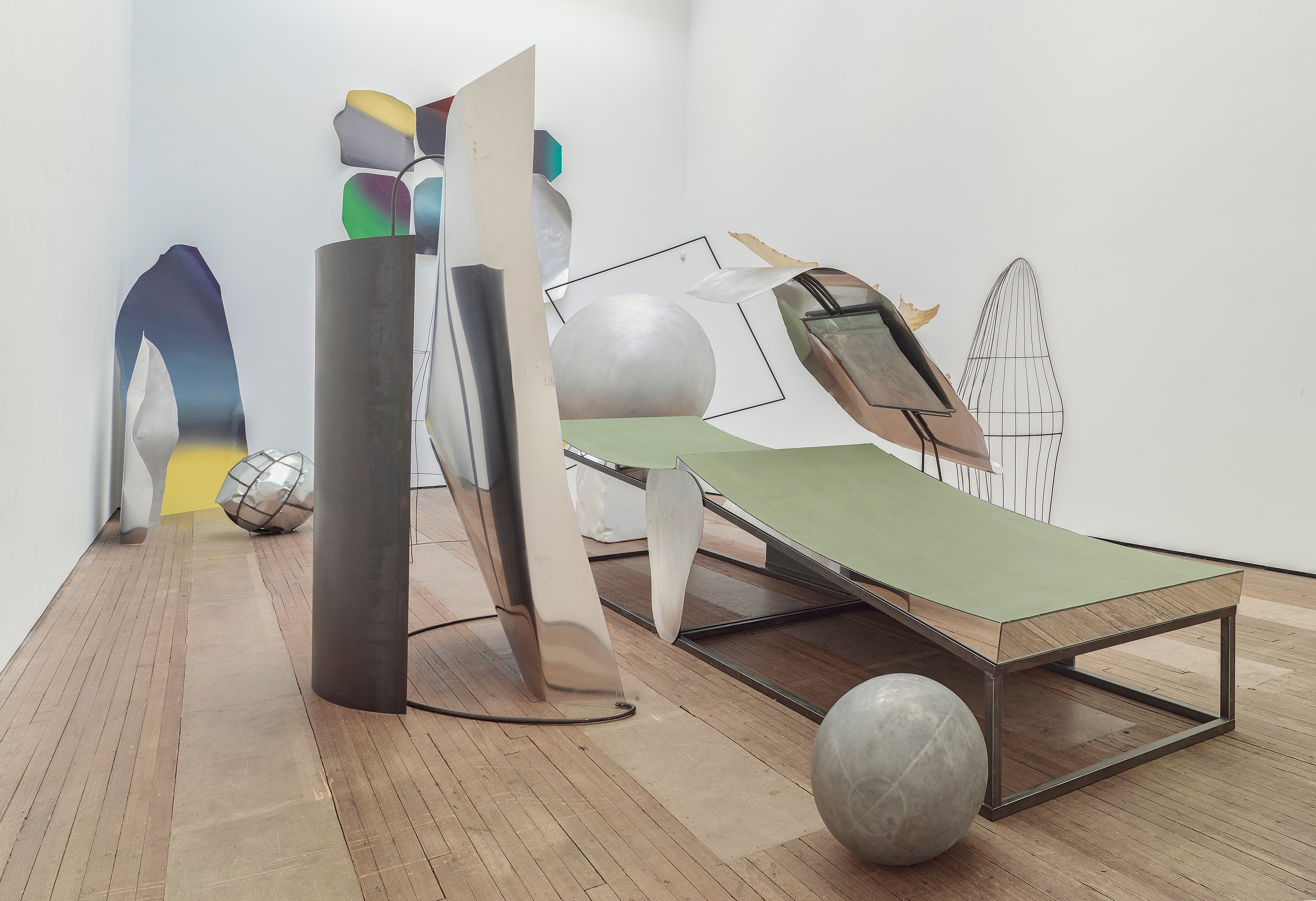 Installation view of Liu Wei at Lehmann Maupin New York