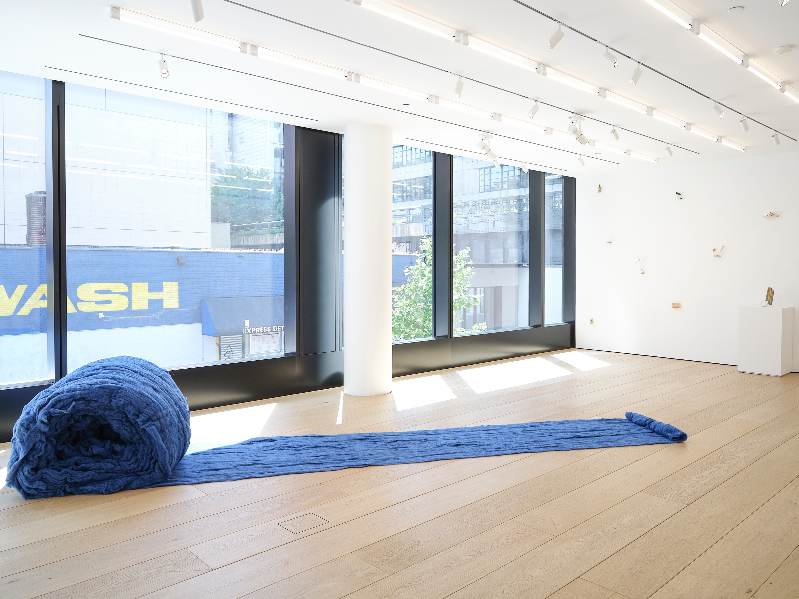 Installation view of Cecilia Vicuña at Lehmann Maupin New York
