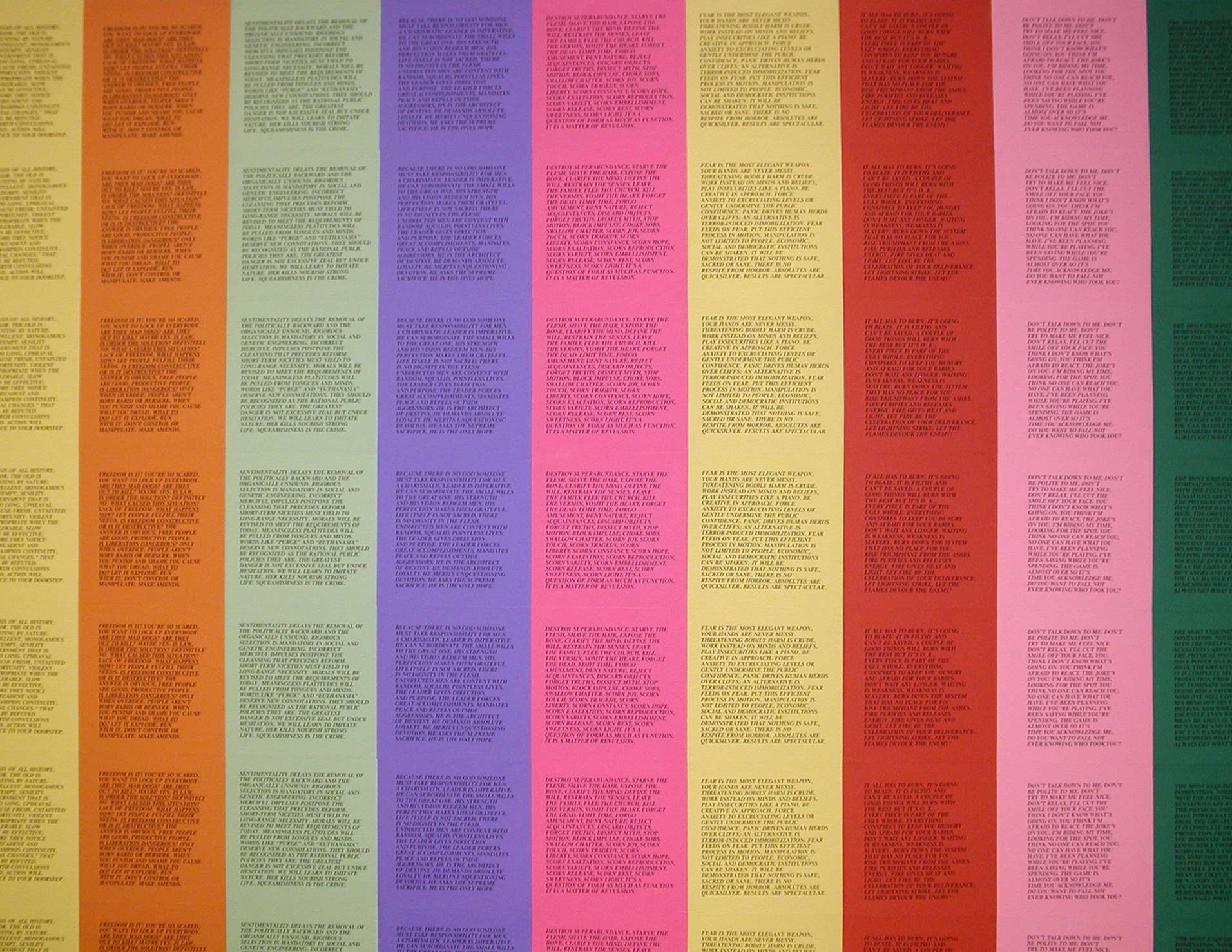 Mural by Jenny Holzer