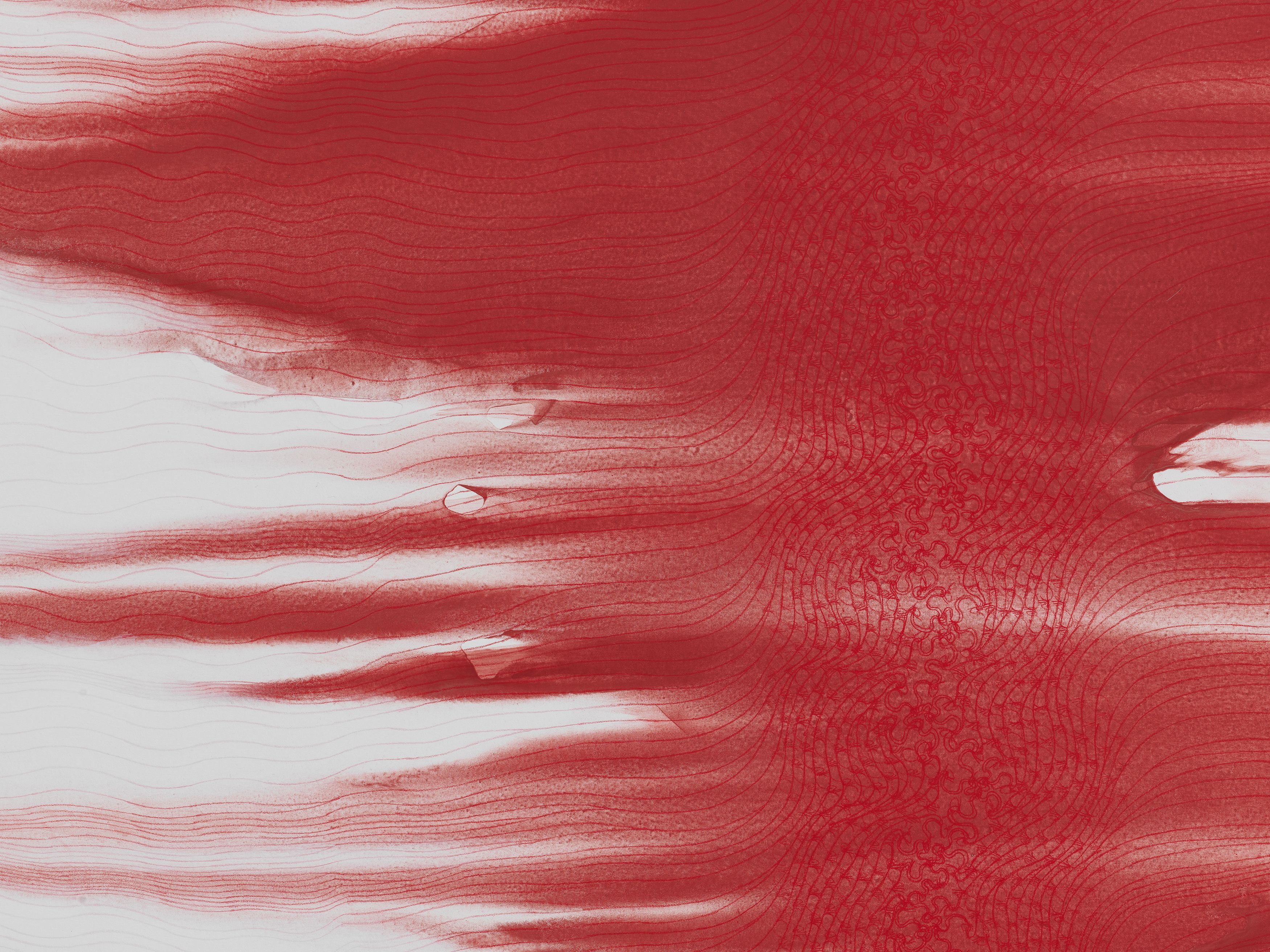 Detail of painting by Shirazeh Houshiary