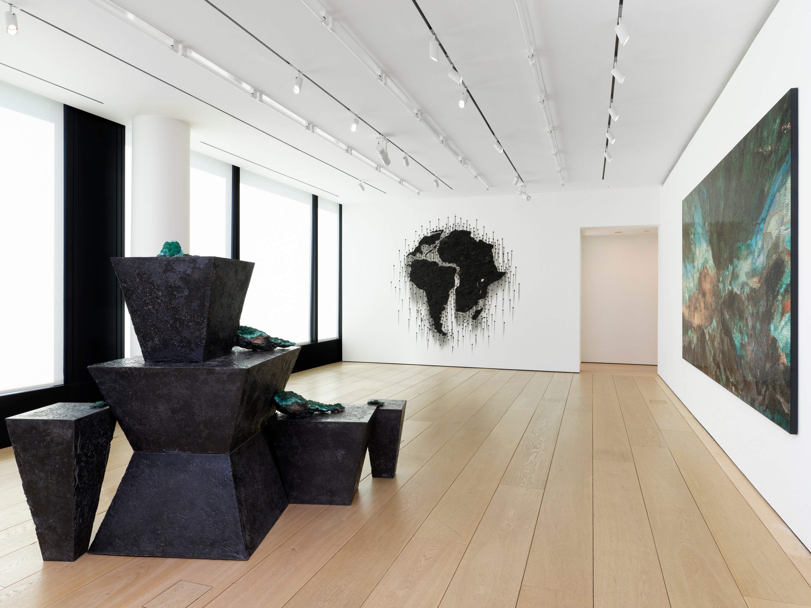Installation view of Teresita Fernández at Lehmann Maupin New York