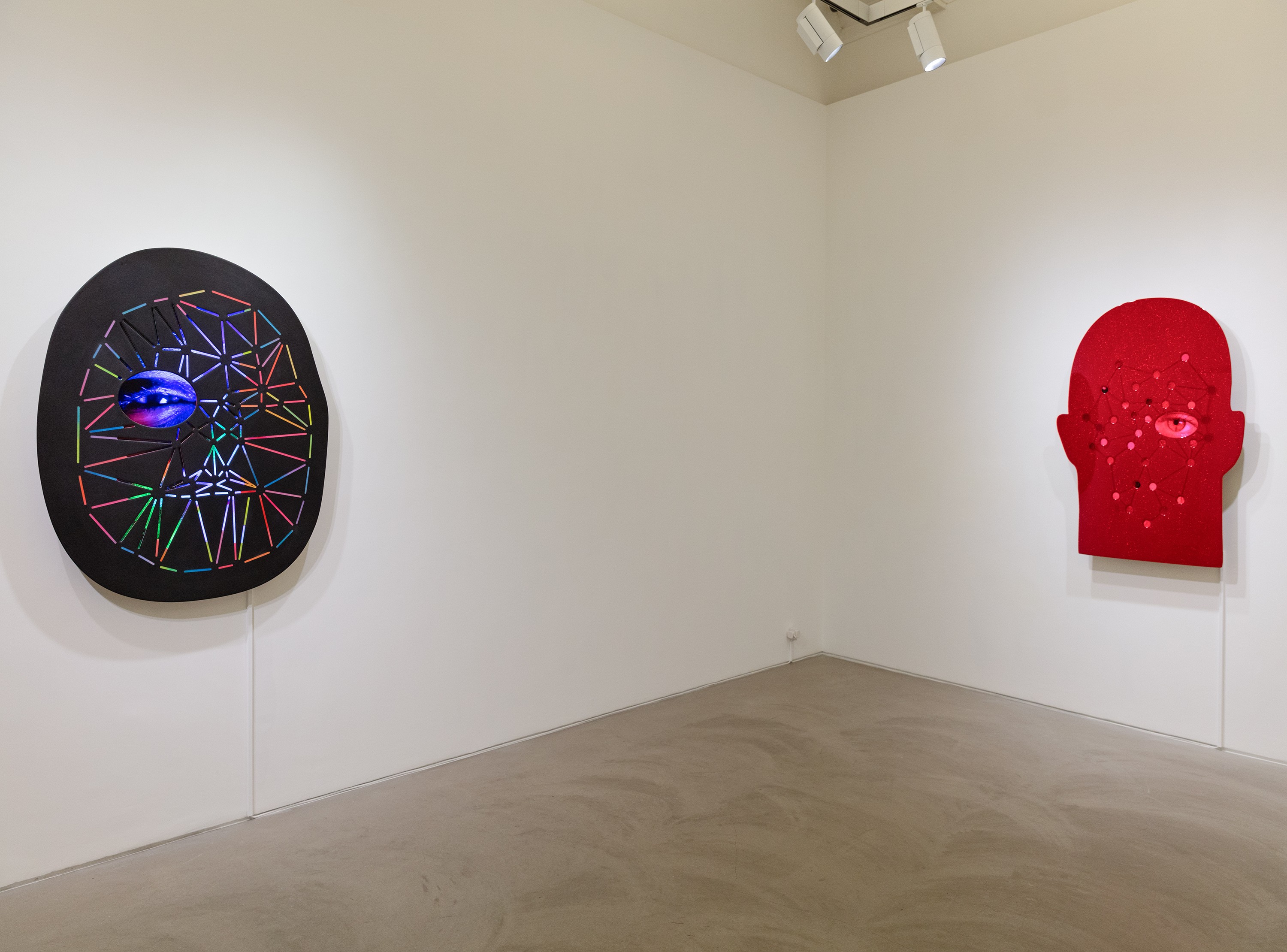 Installation view of Tony Oursler at Lehmann Maupin Hong Kong