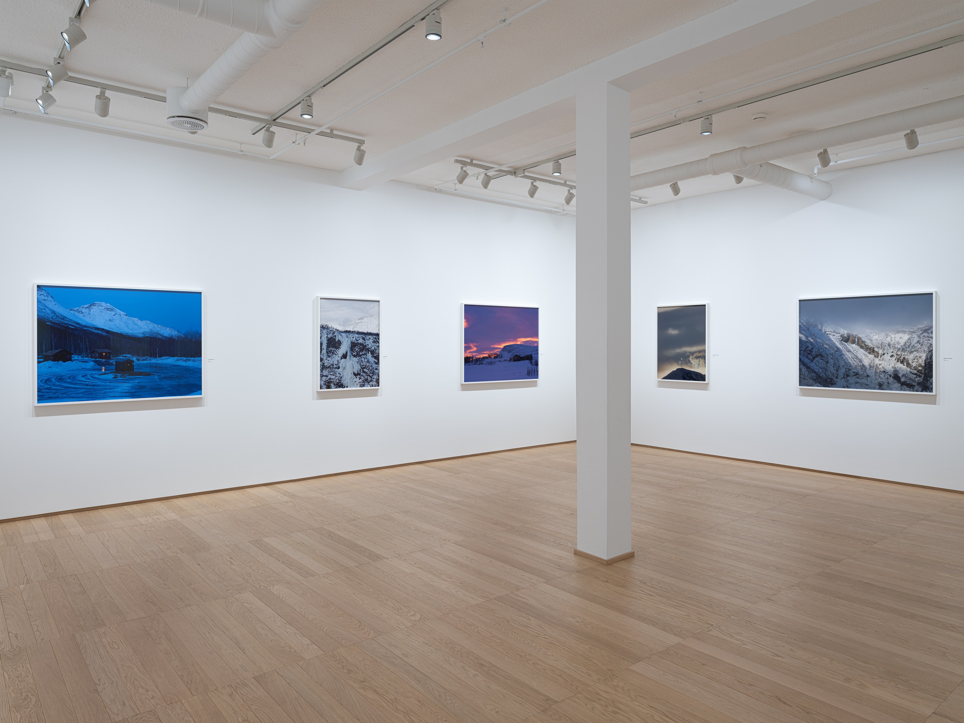 Installation view of Mountains Don't Know Their Names at PoMo