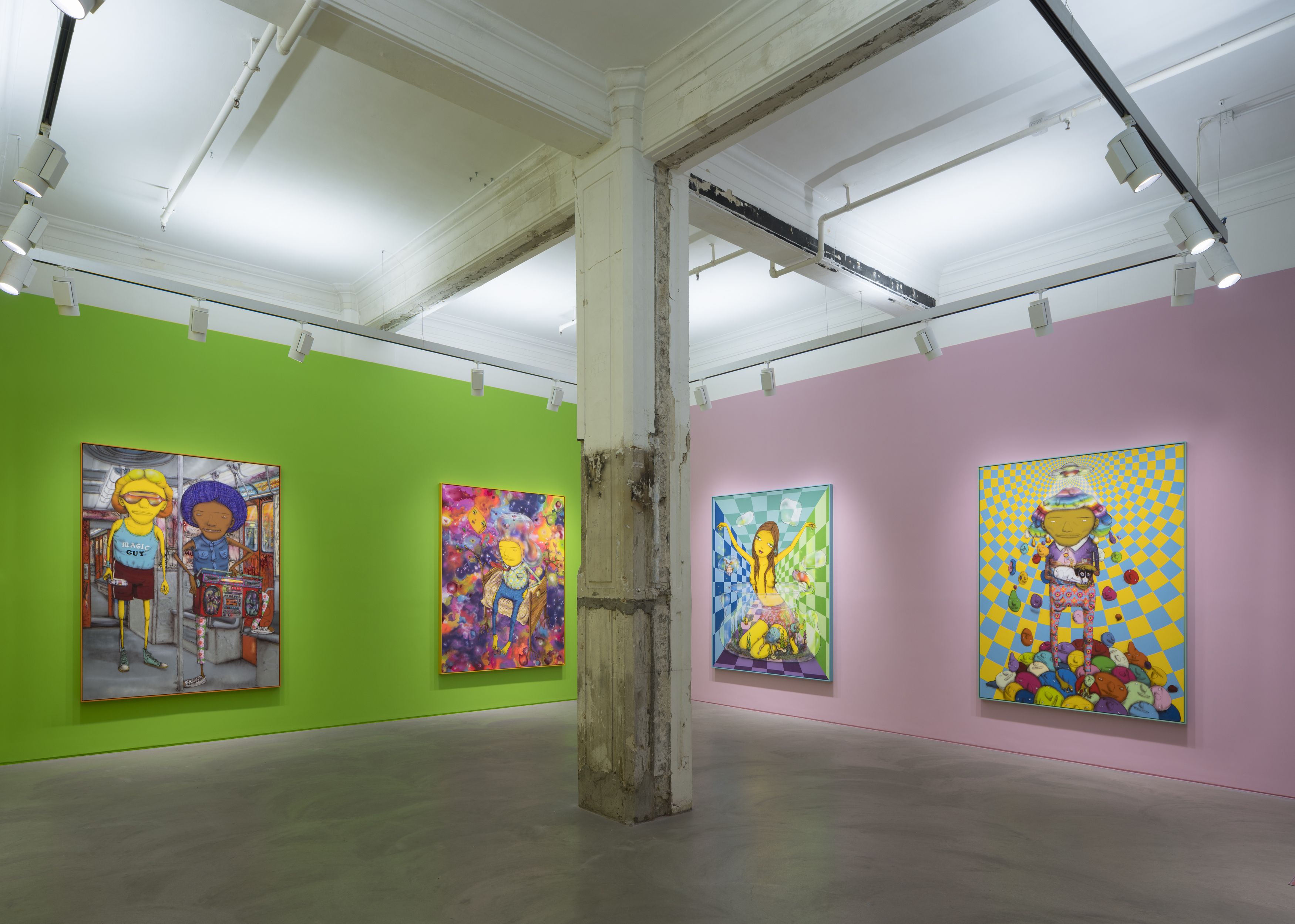 Installation view of OSGEMEOS at Lehmann Maupin Hong Kong