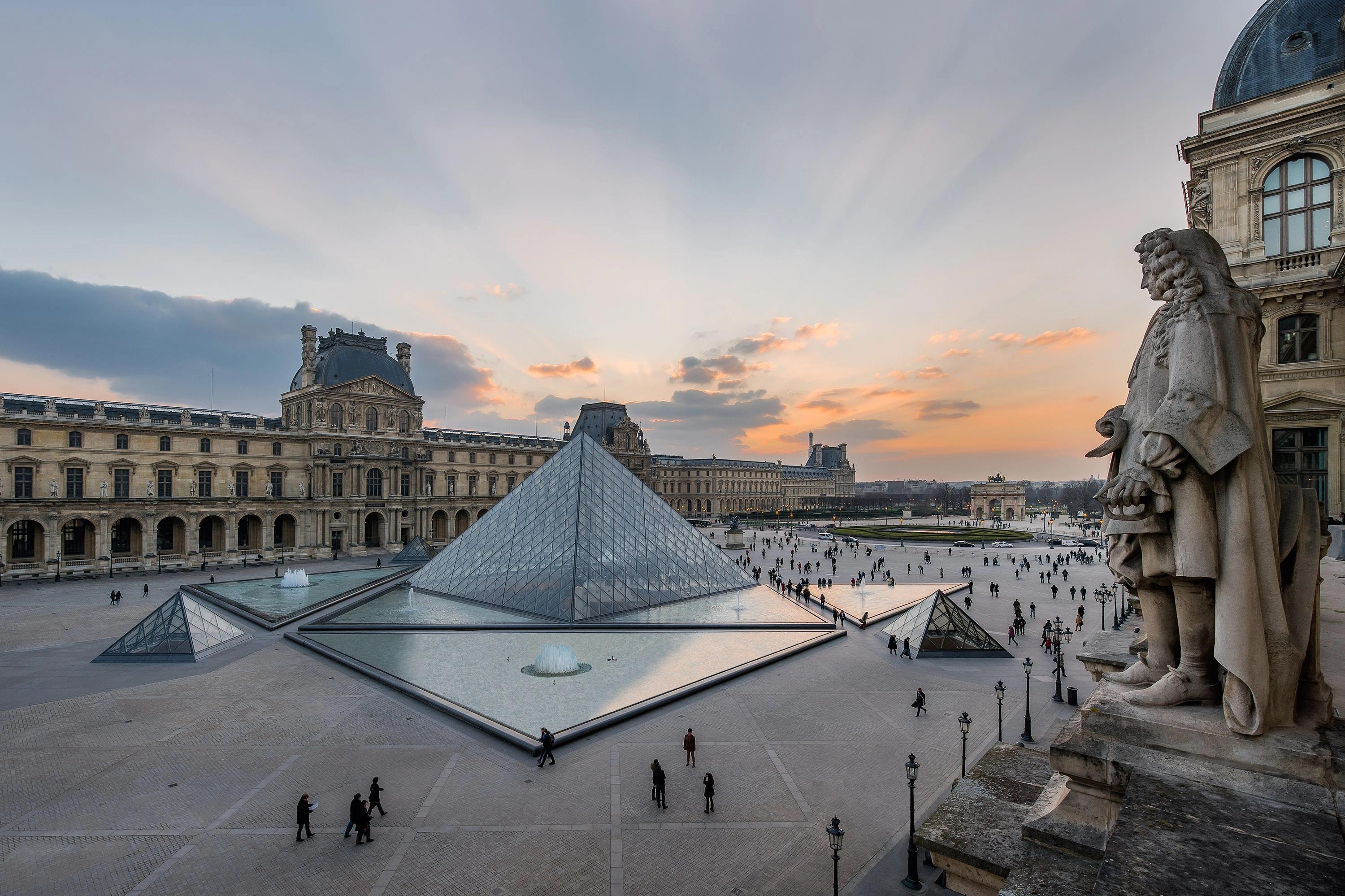 Facade of the Louvre in Paris