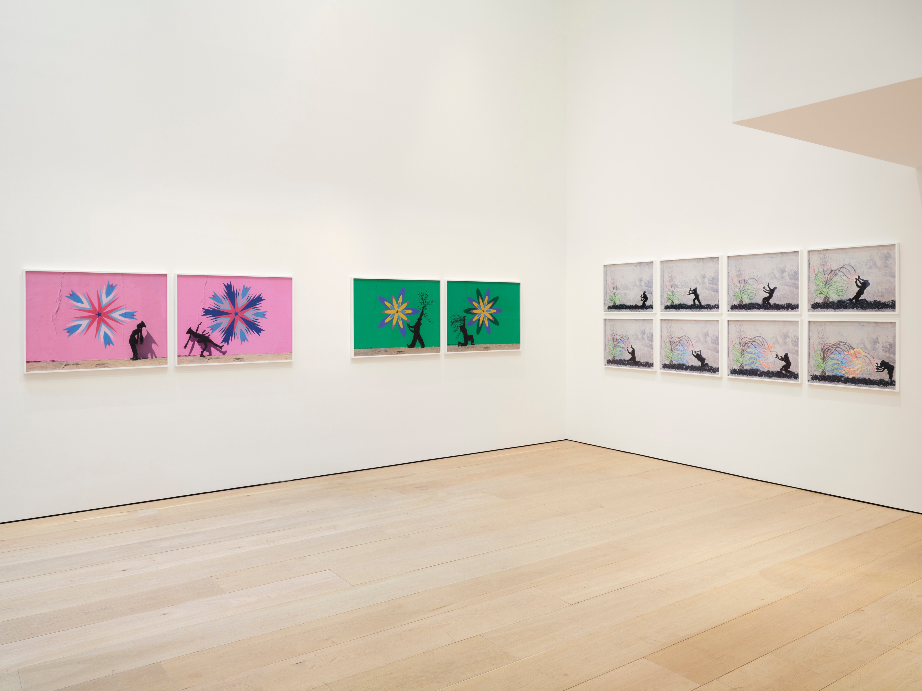Installation view of Robin Rhode at Lehmann Maupin New York