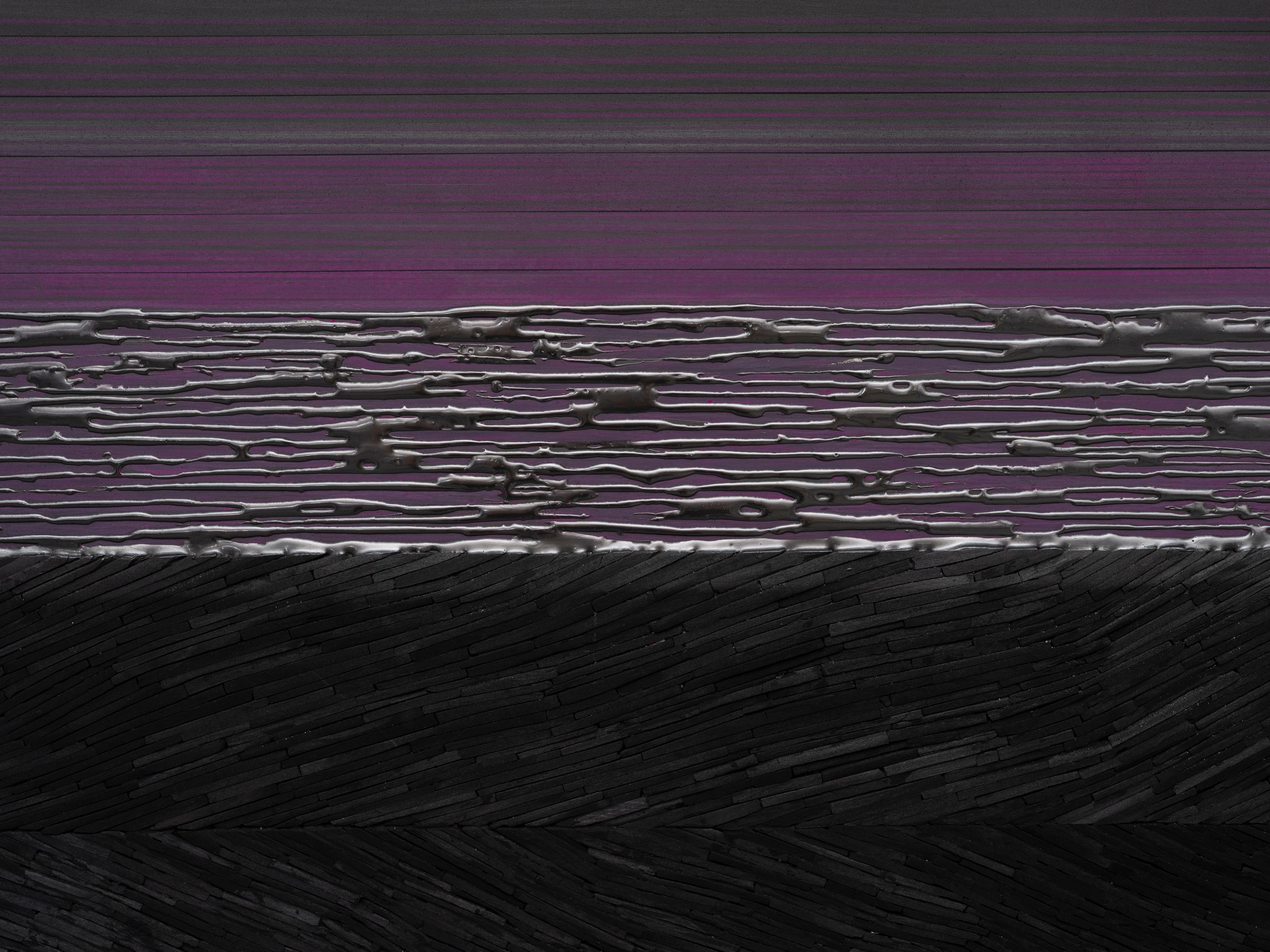 Detail of graphite panel by Teresita Fernández