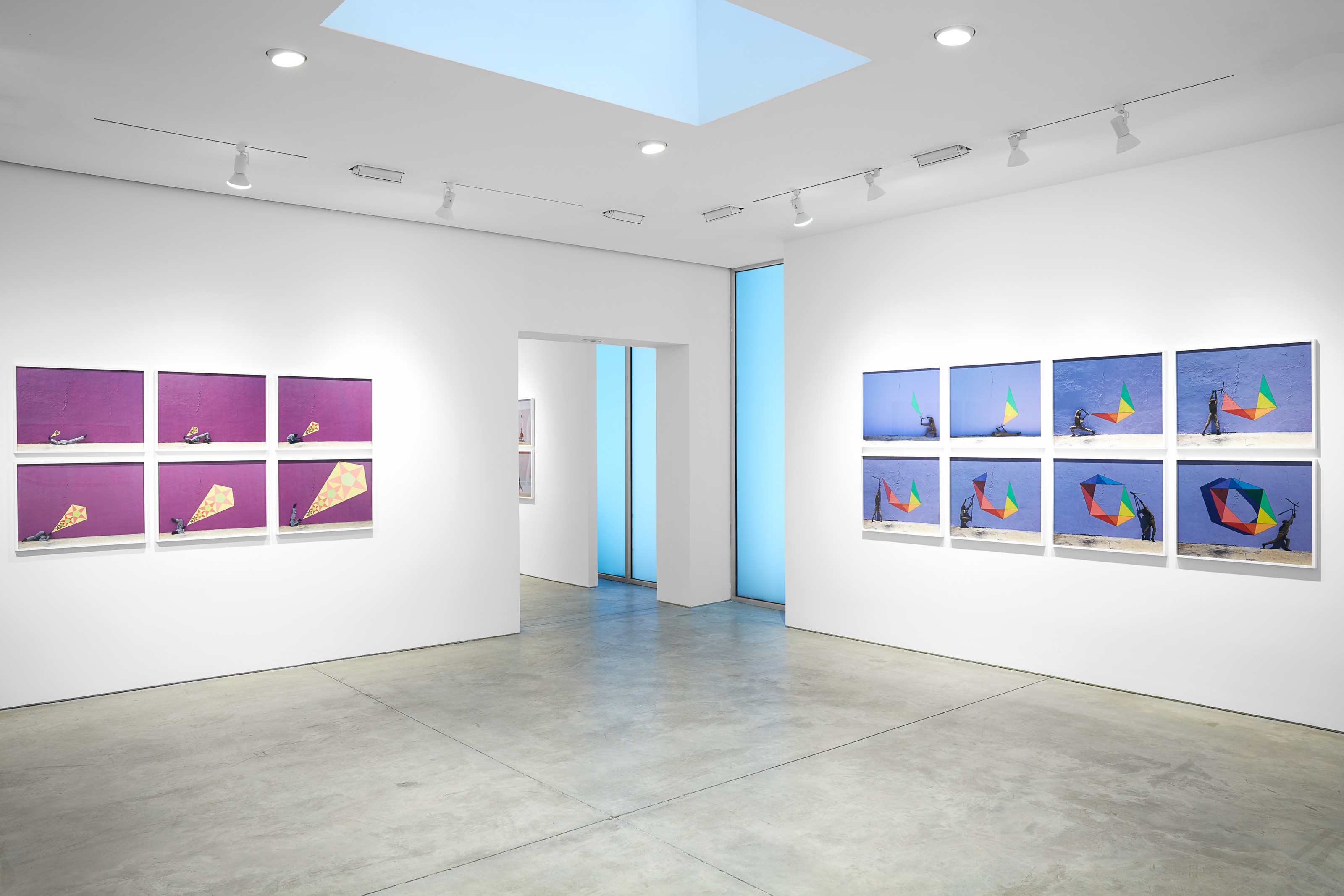 Installation view of Robin Rhode at Lehmann Maupin New York