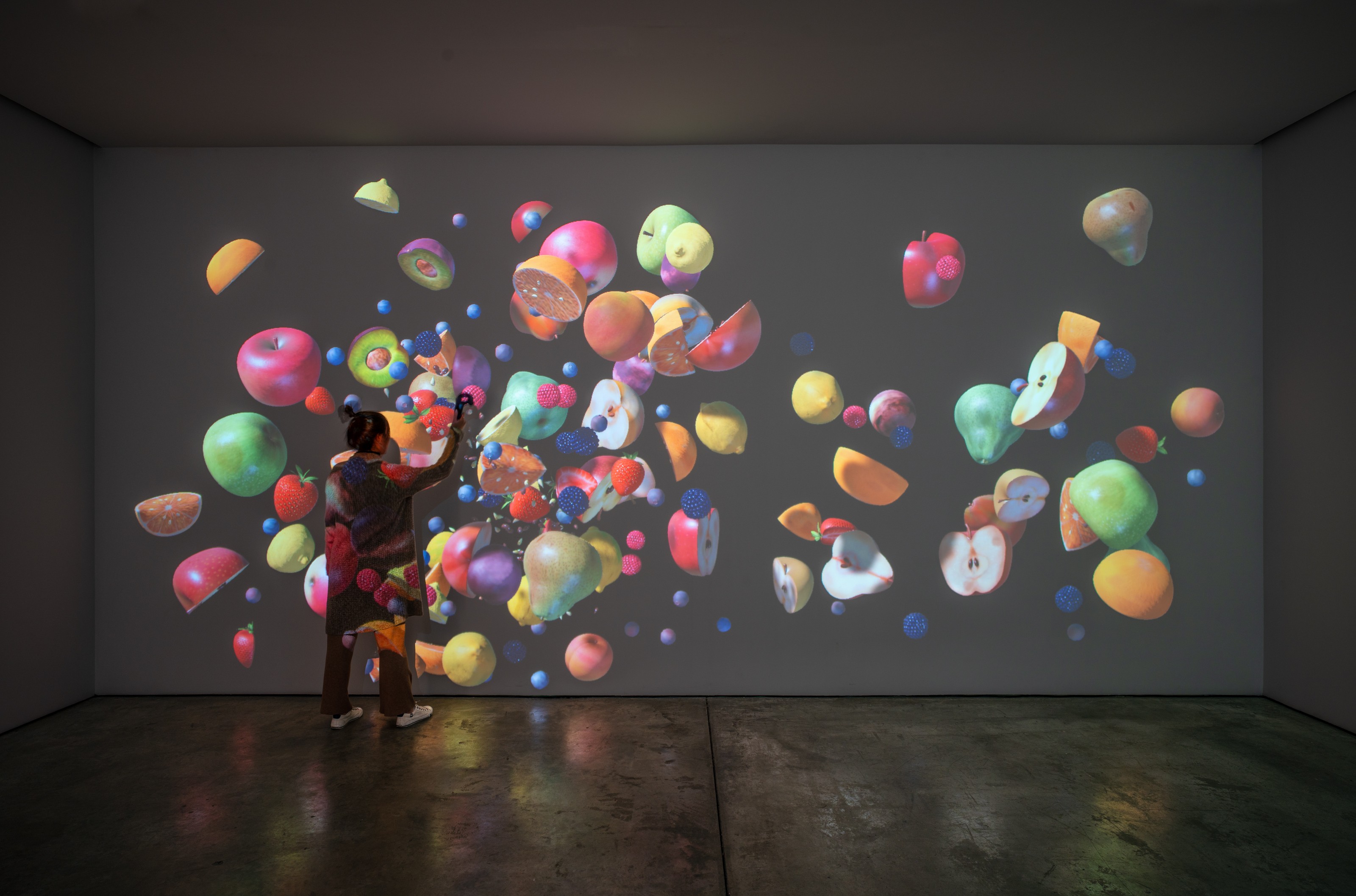 Installation view of Jennifer Steinkamp at Lehmann Maupin New York