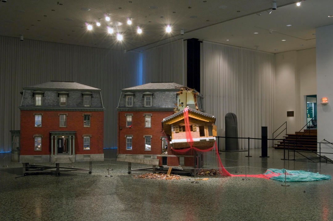 Installation of Do Ho Suh at Museum of Fine Arts