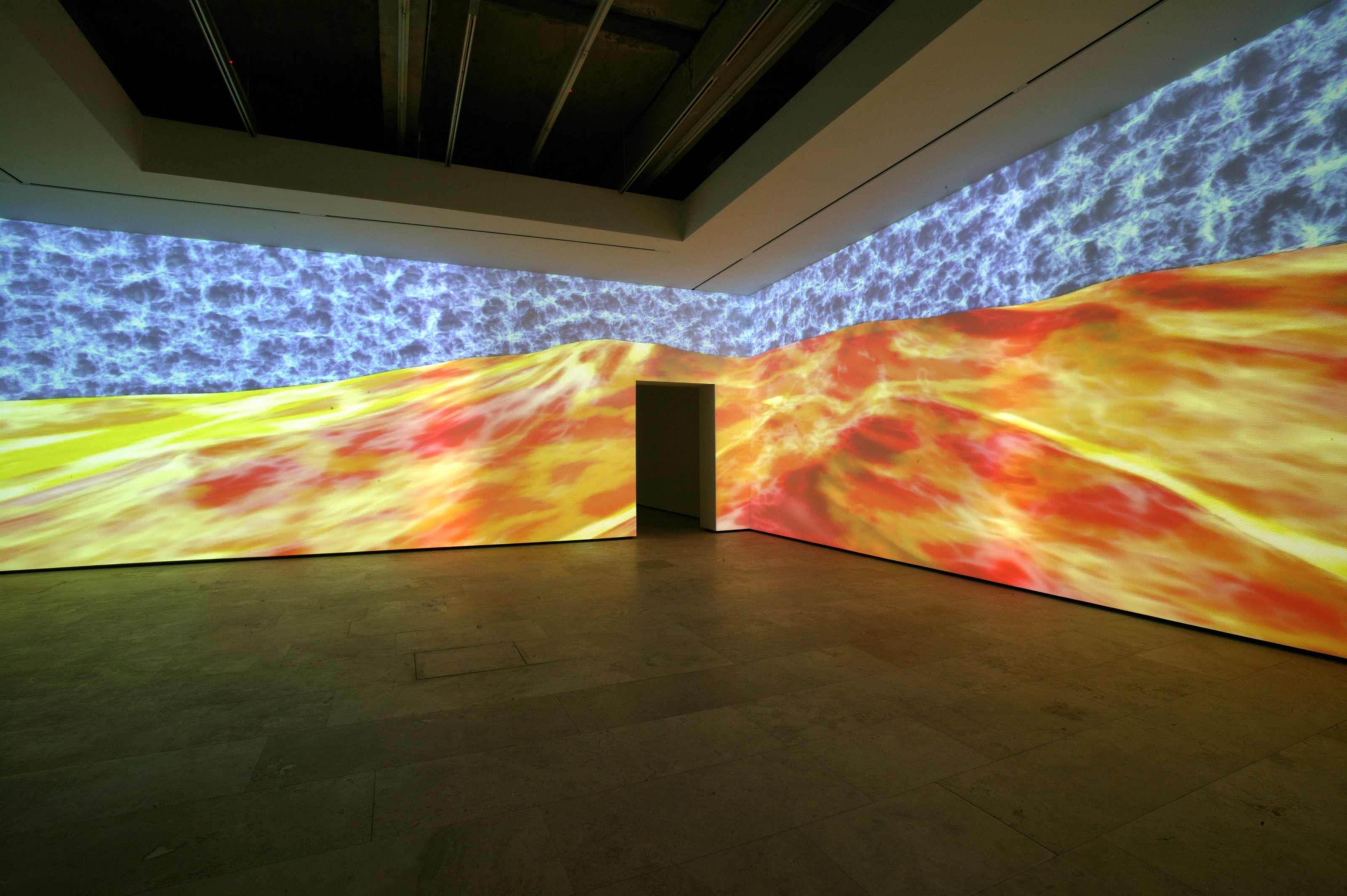 Installation view of Jennifer Steinkamp at Lehmann Maupin New York