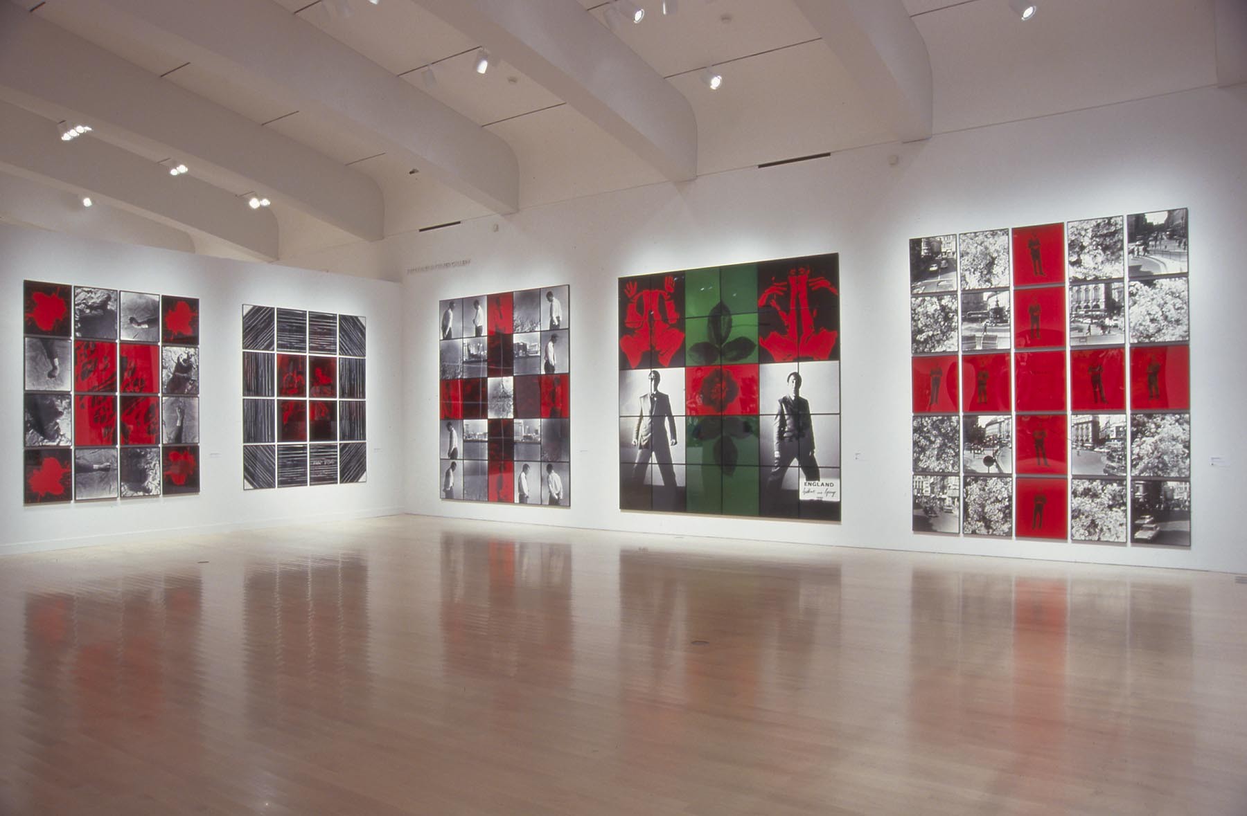 Installation view of Gilbert & George: Major Exhibition at Milwaukee Art Museum