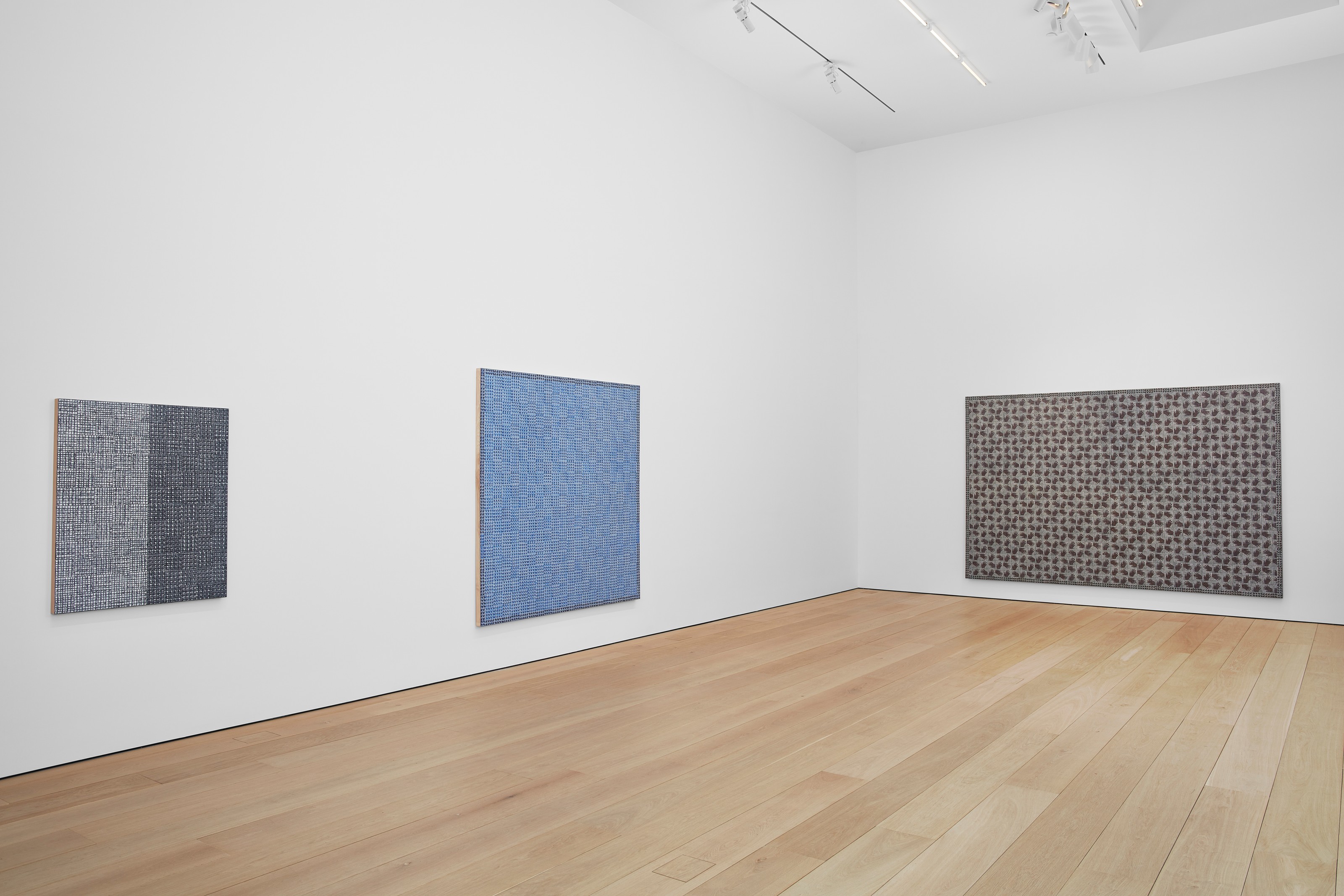 Installation view of McArthur Binion at Lehmann Maupin New York