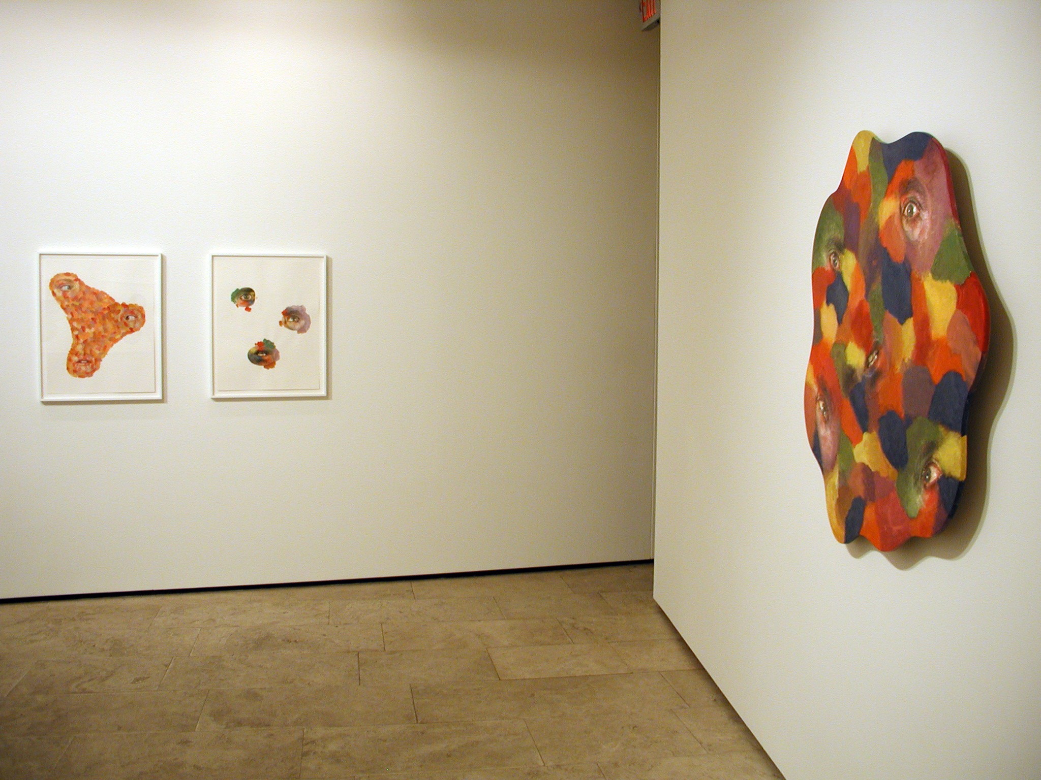 Installation view of Tony Oursler at Lehmann Maupin New York