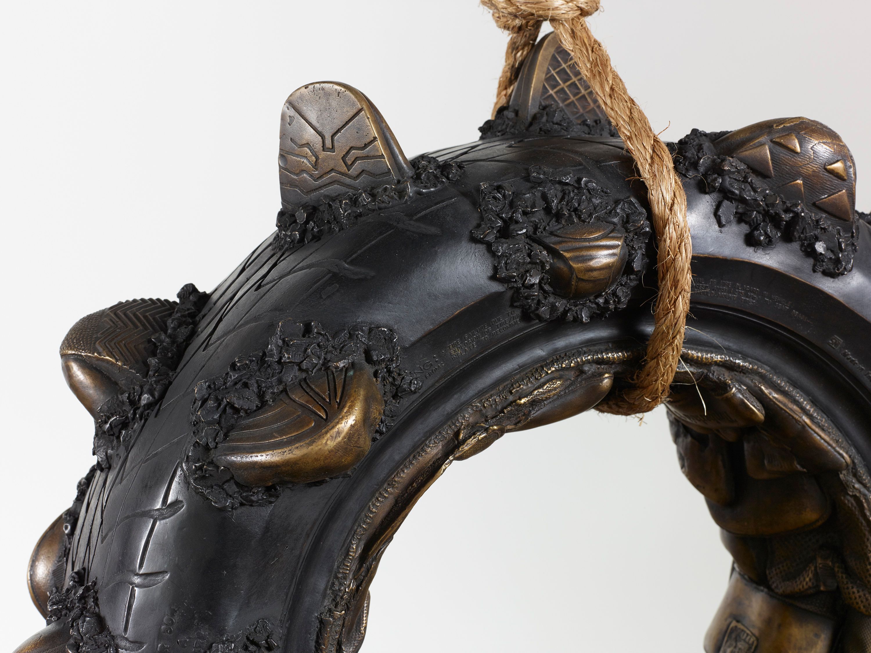 Detail of sculpture by Nari Ward