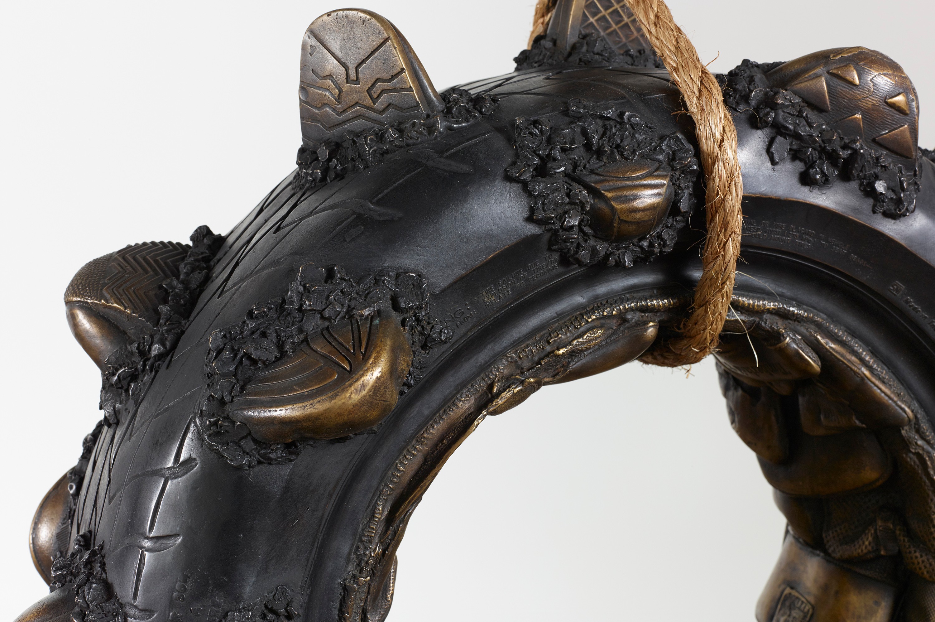 Detail of sculpture by Nari Ward
