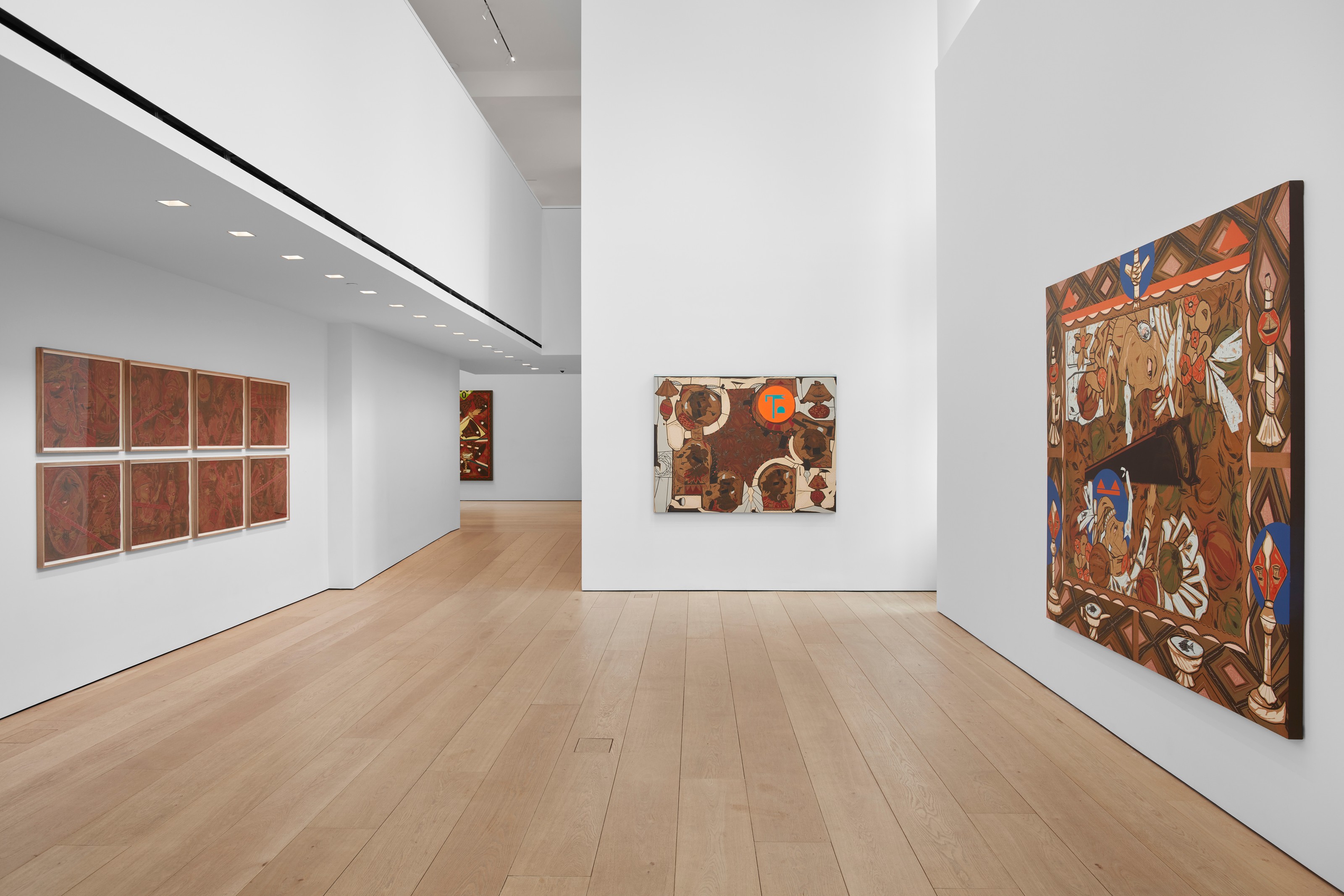 Installation view of Found Buried at Lehmann Maupin New York