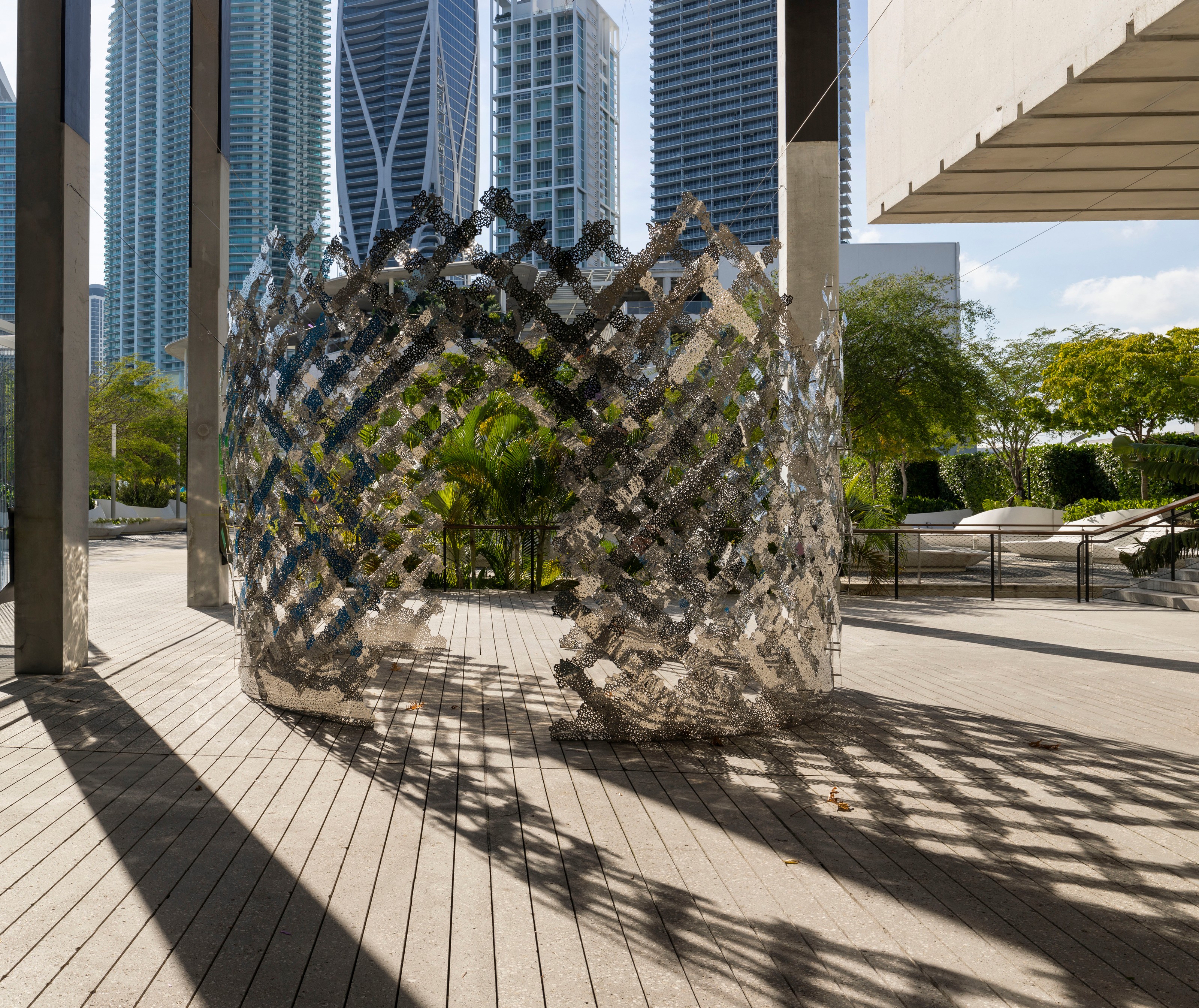 Freestanding sculpture by Teresita Fernández