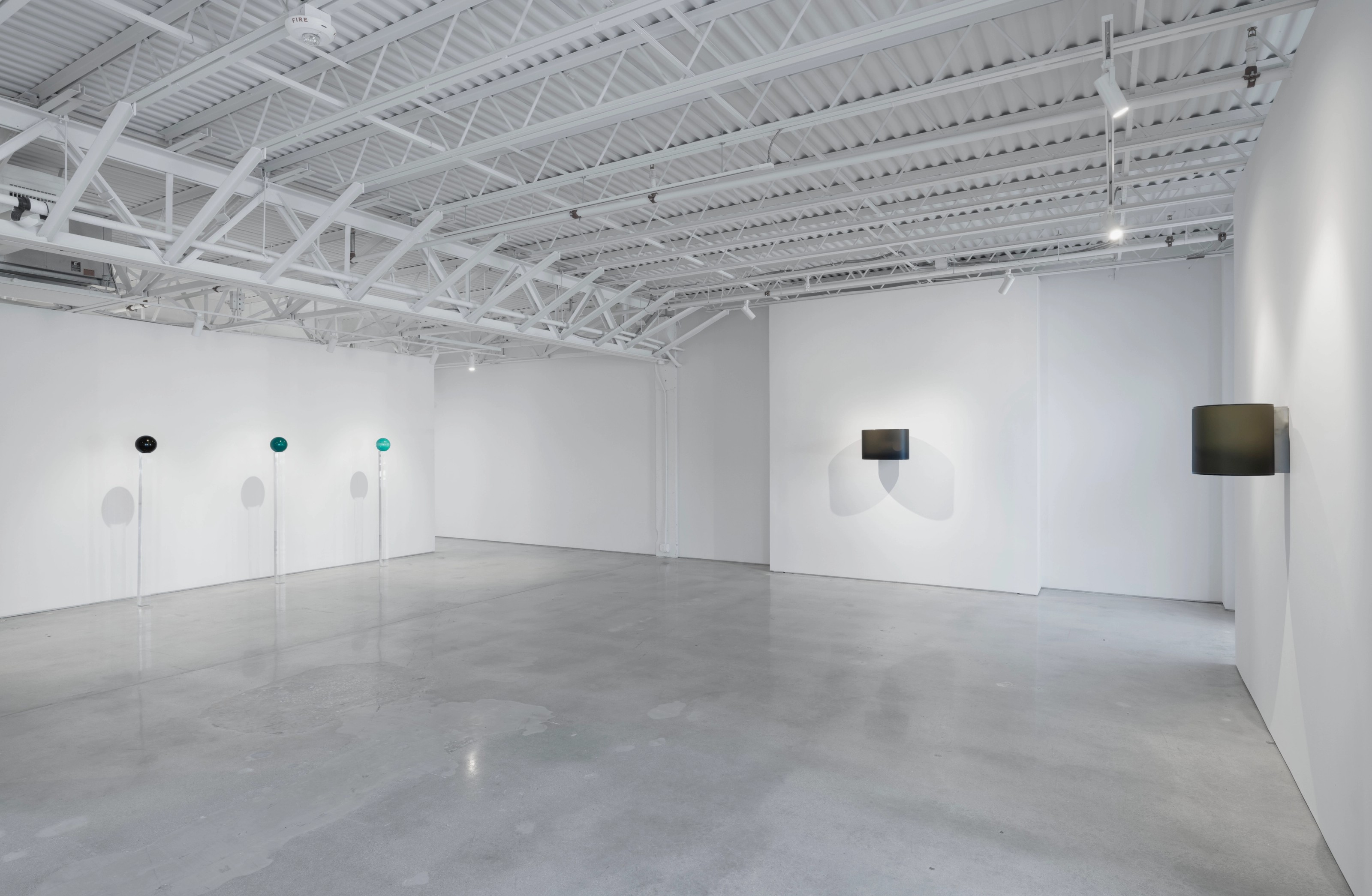 Installation view of Helen Pashgian at Lehmann Maupin Palm Beach