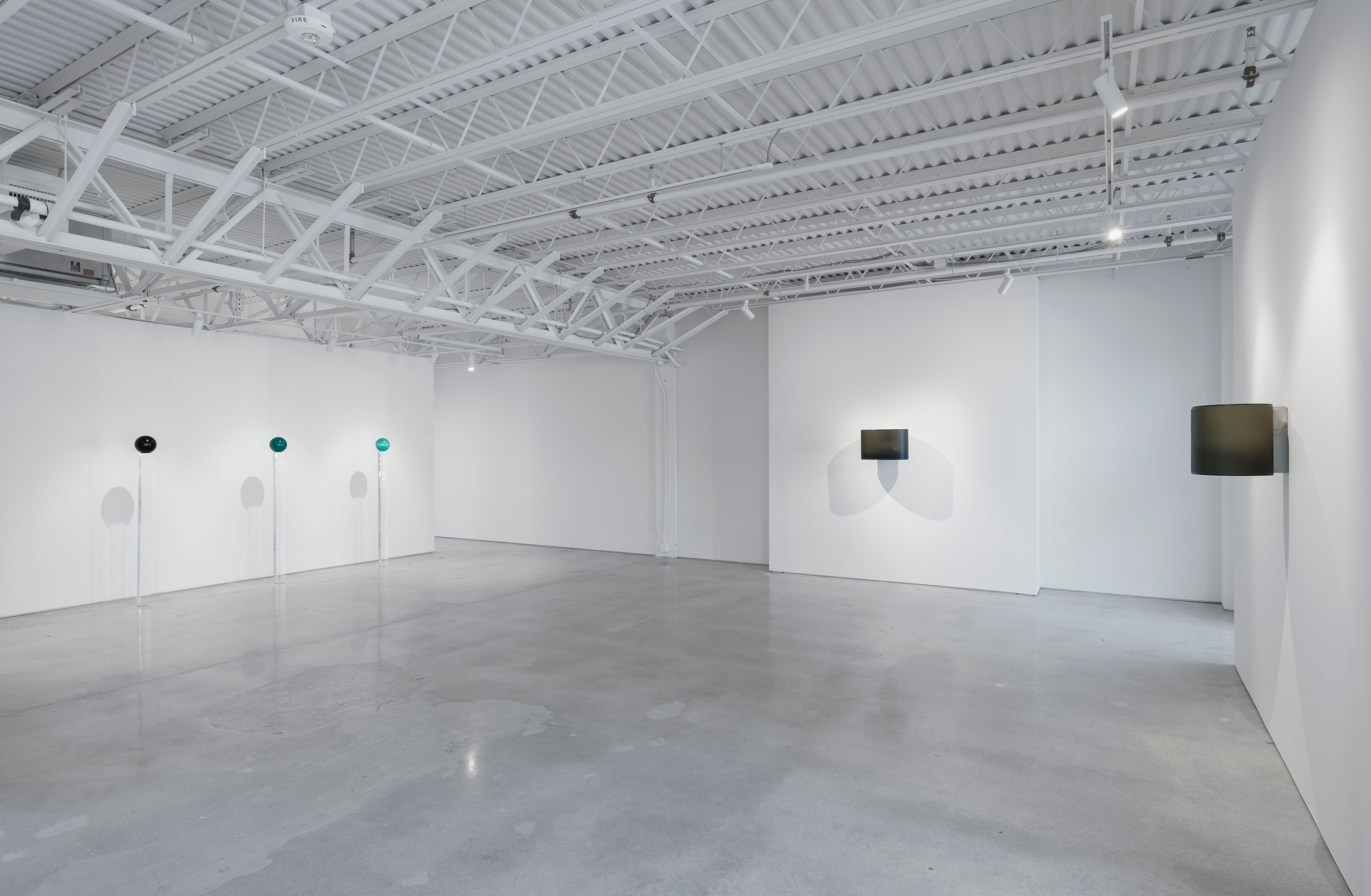 Installation view of Helen Pashgian at Lehmann Maupin Palm Beach