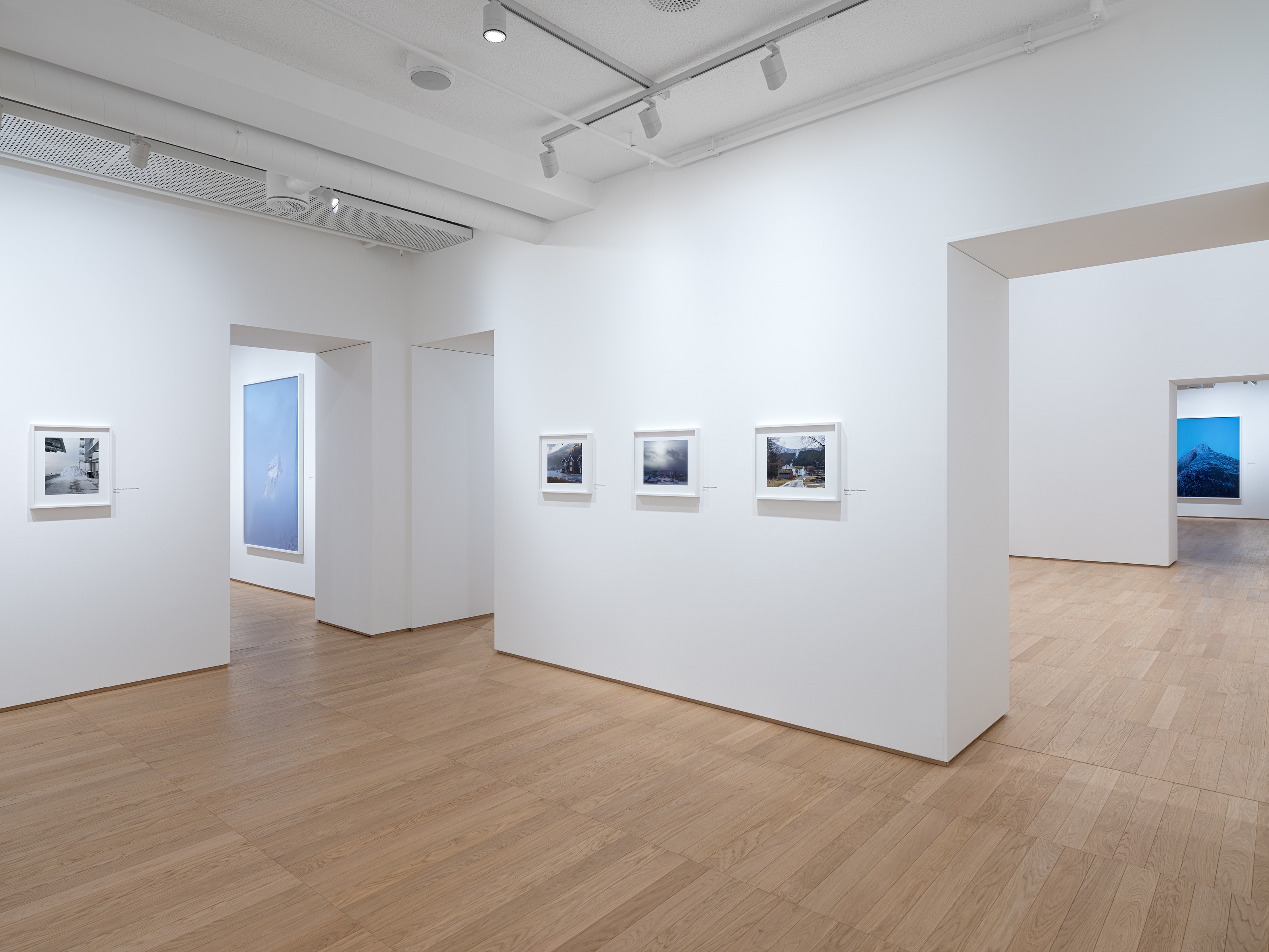 Installation view of Mountains Don't Know Their Names at PoMo