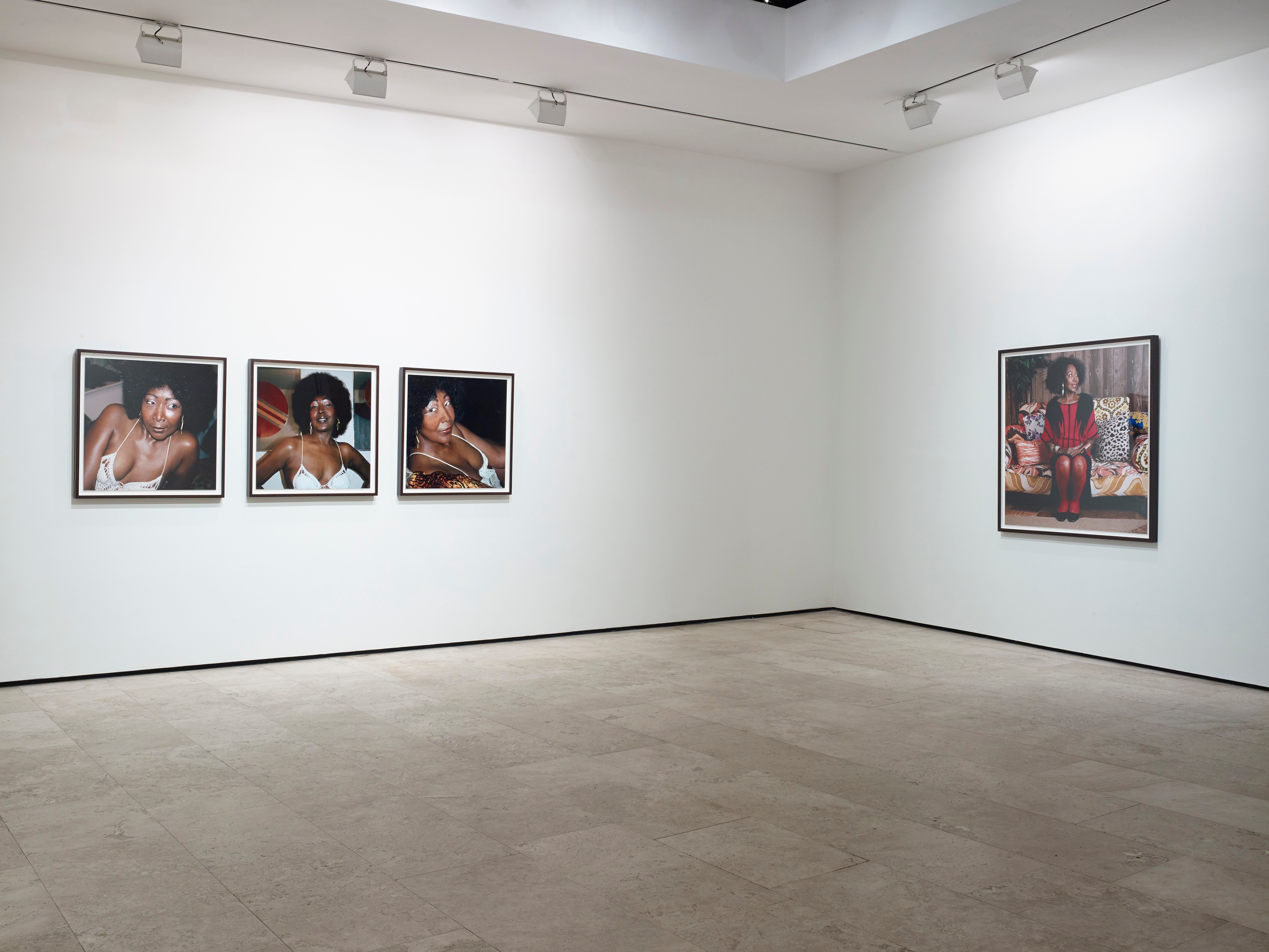 Installation view of How to Organize a Room Around a Striking Piece of Art at Lehmann Maupin New York