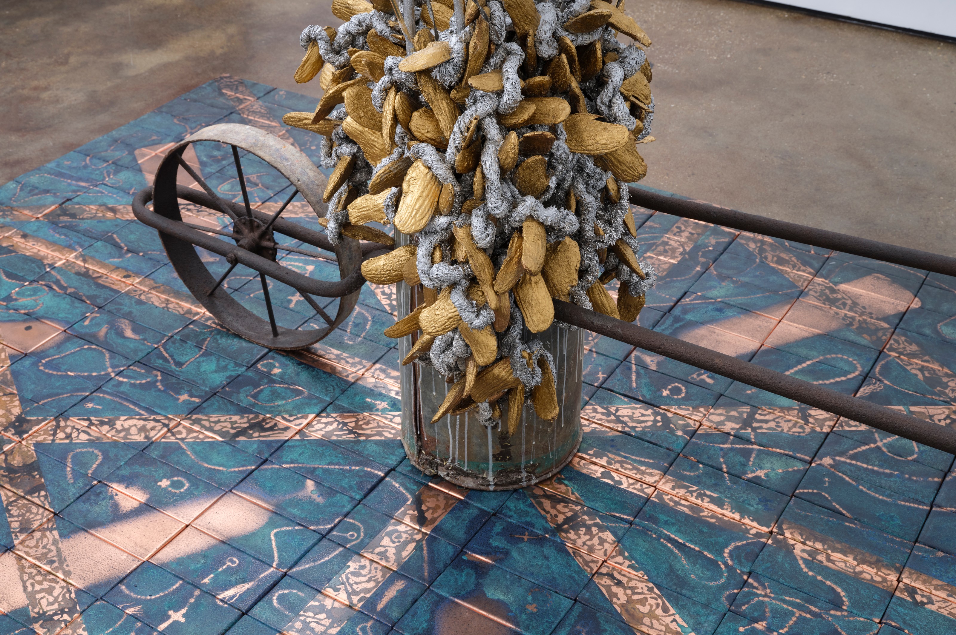 Detail of sculpture by Nari Ward