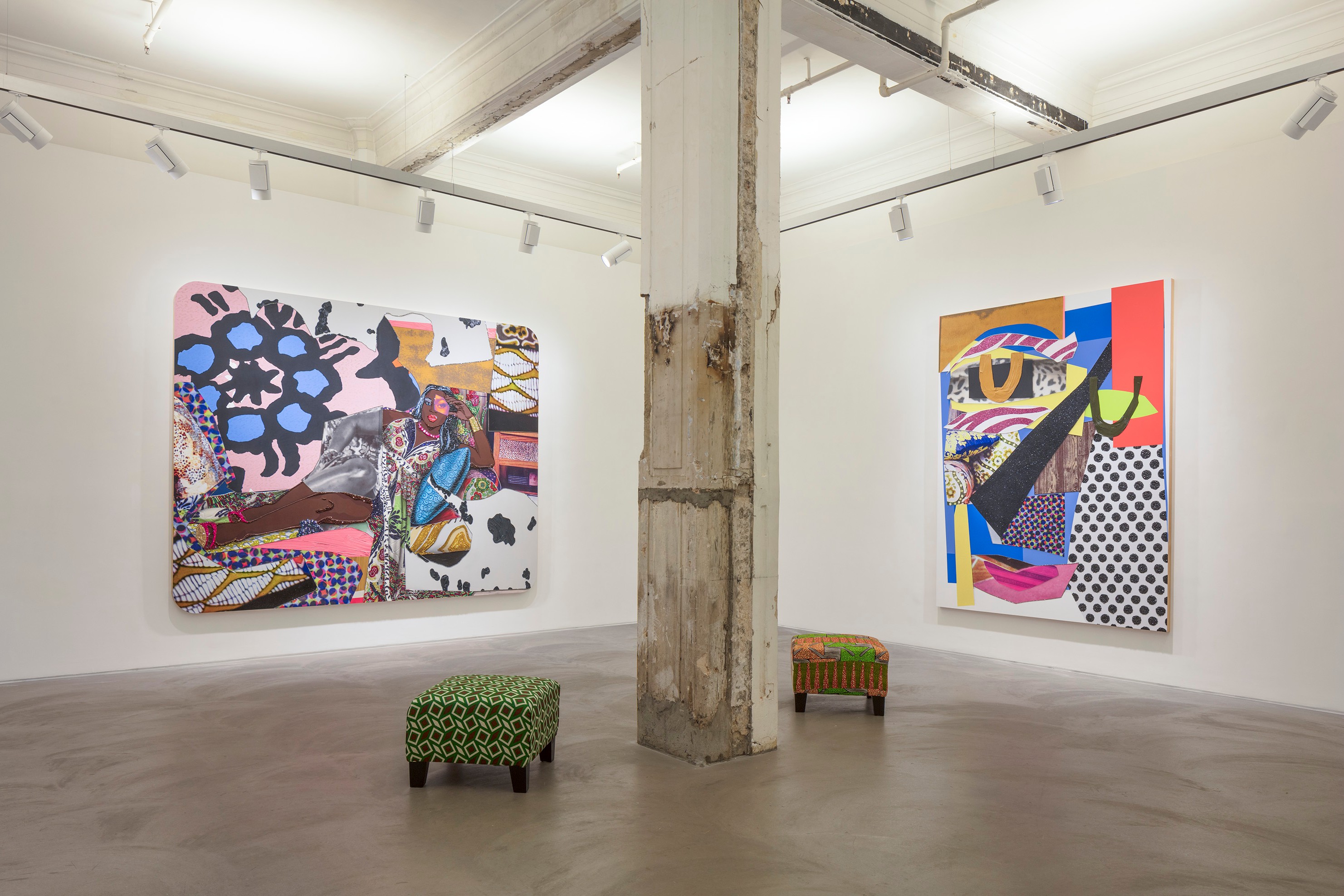 Installation view of Mickalene Thomas at Lehmann Maupin Hong Kong