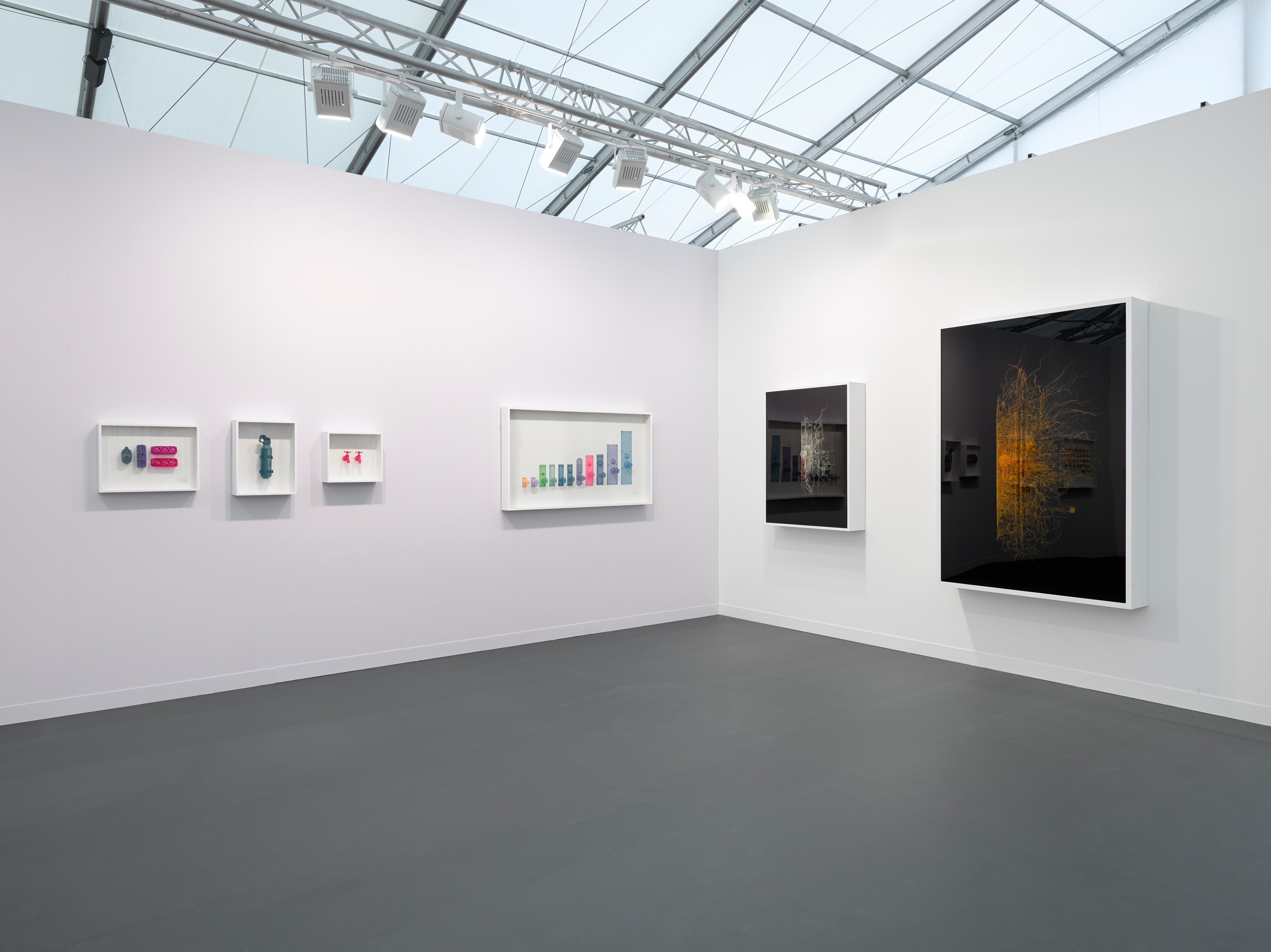 Installation view of Lehmann Maupin, Booth F04 at Frieze London