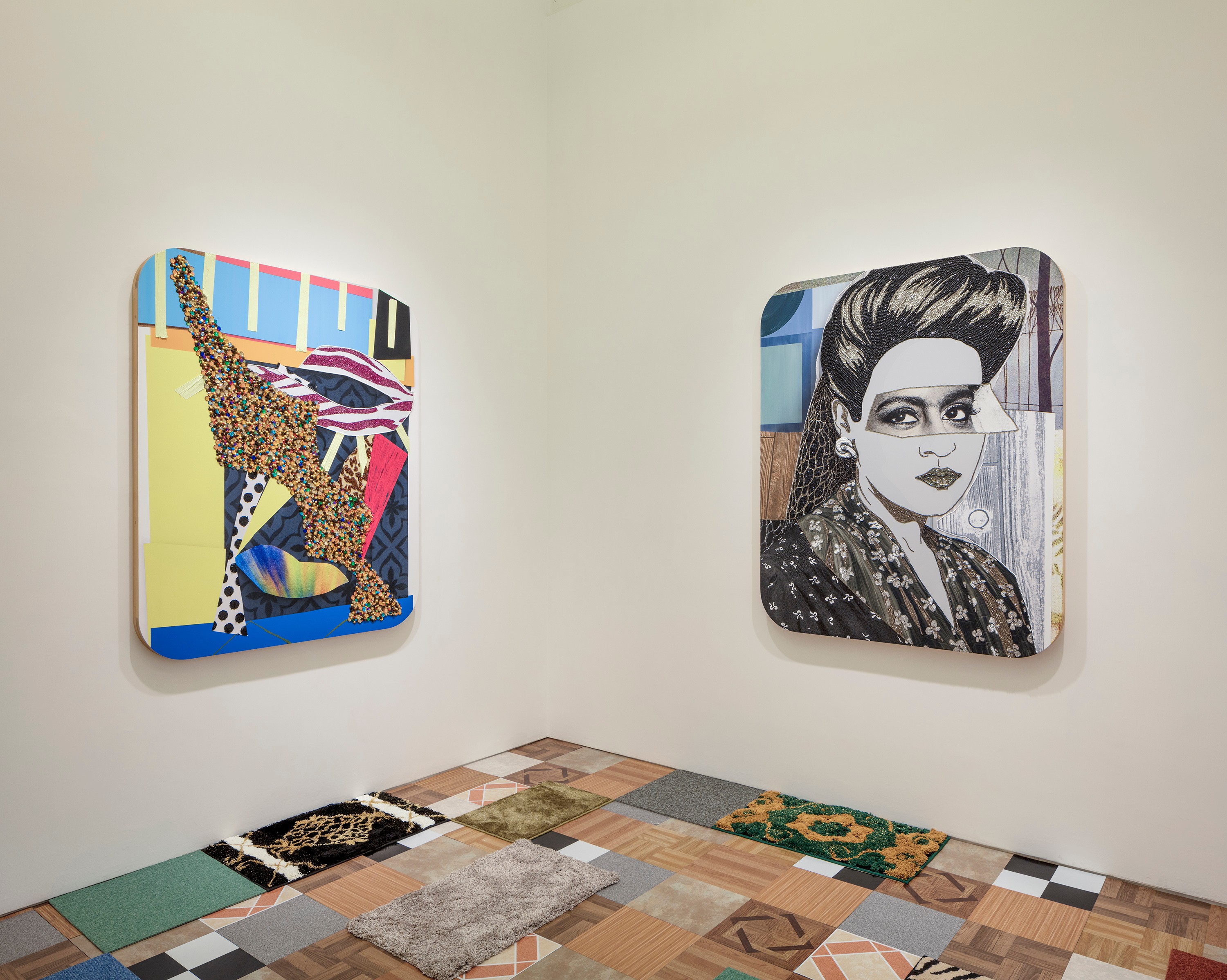 Installation view of Mickalene Thomas at Lehmann Maupin Hong Kong
