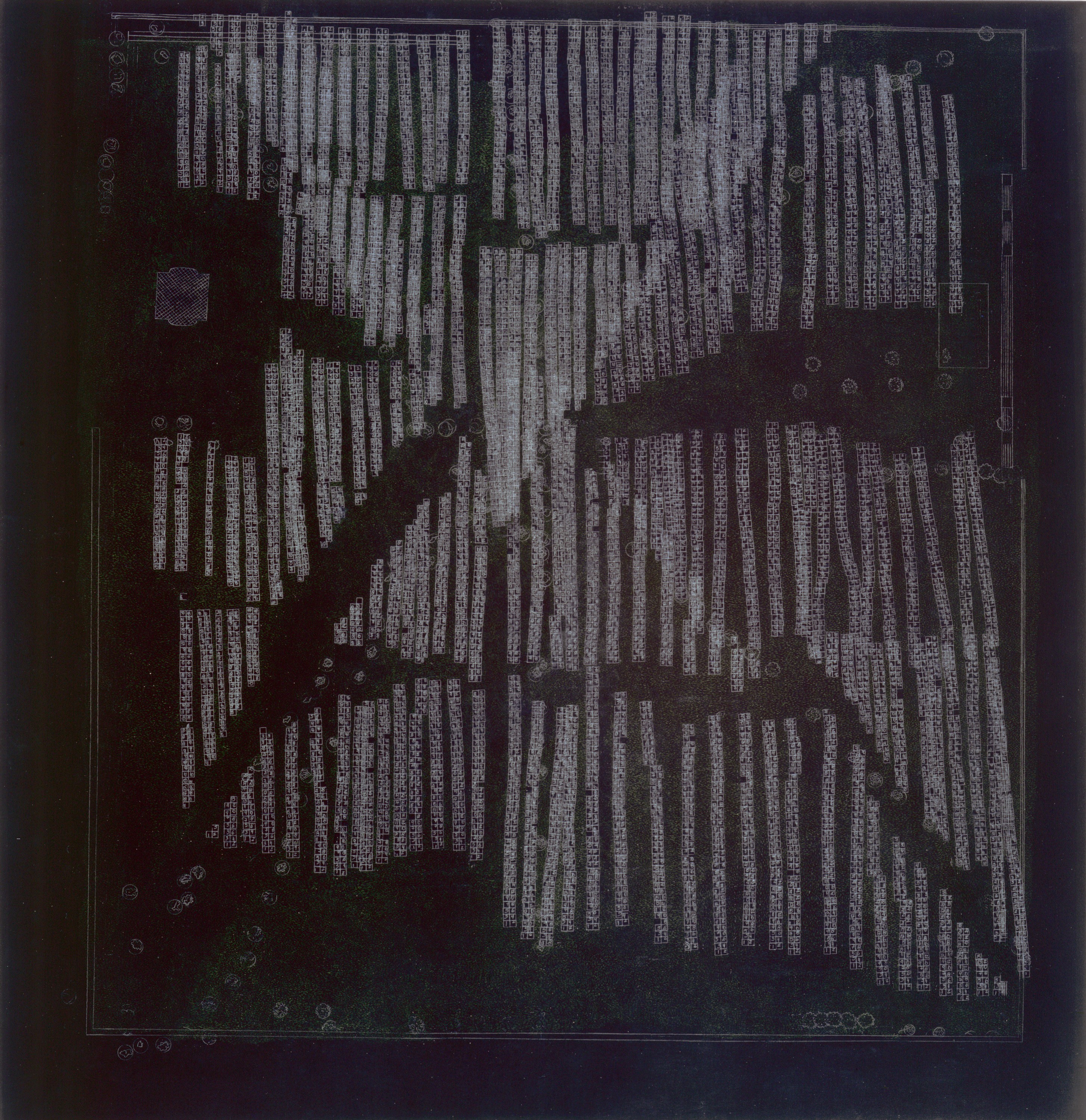 Wall work by Guillermo Kuitca
