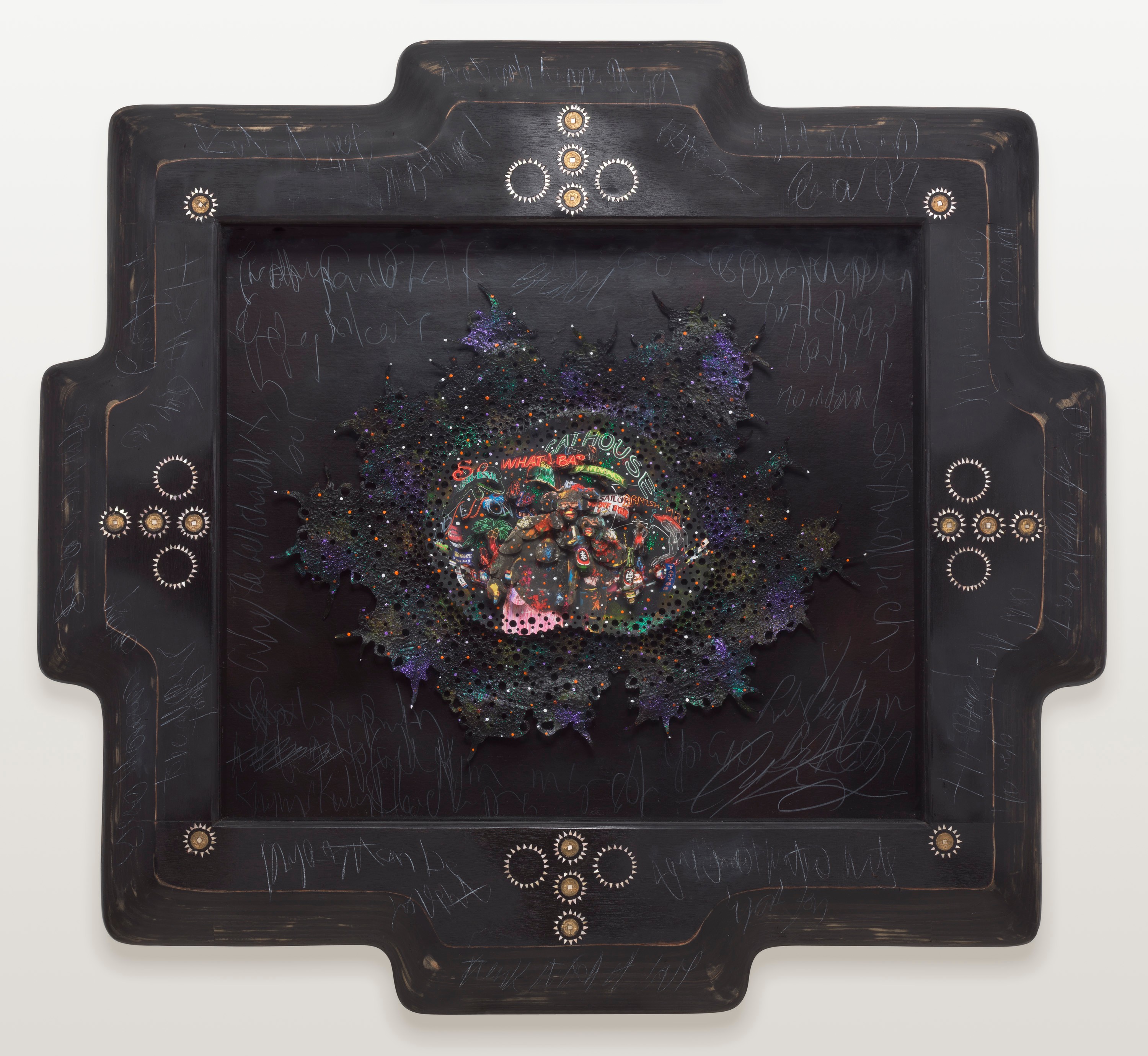 Wall work by Ashley Bickerton