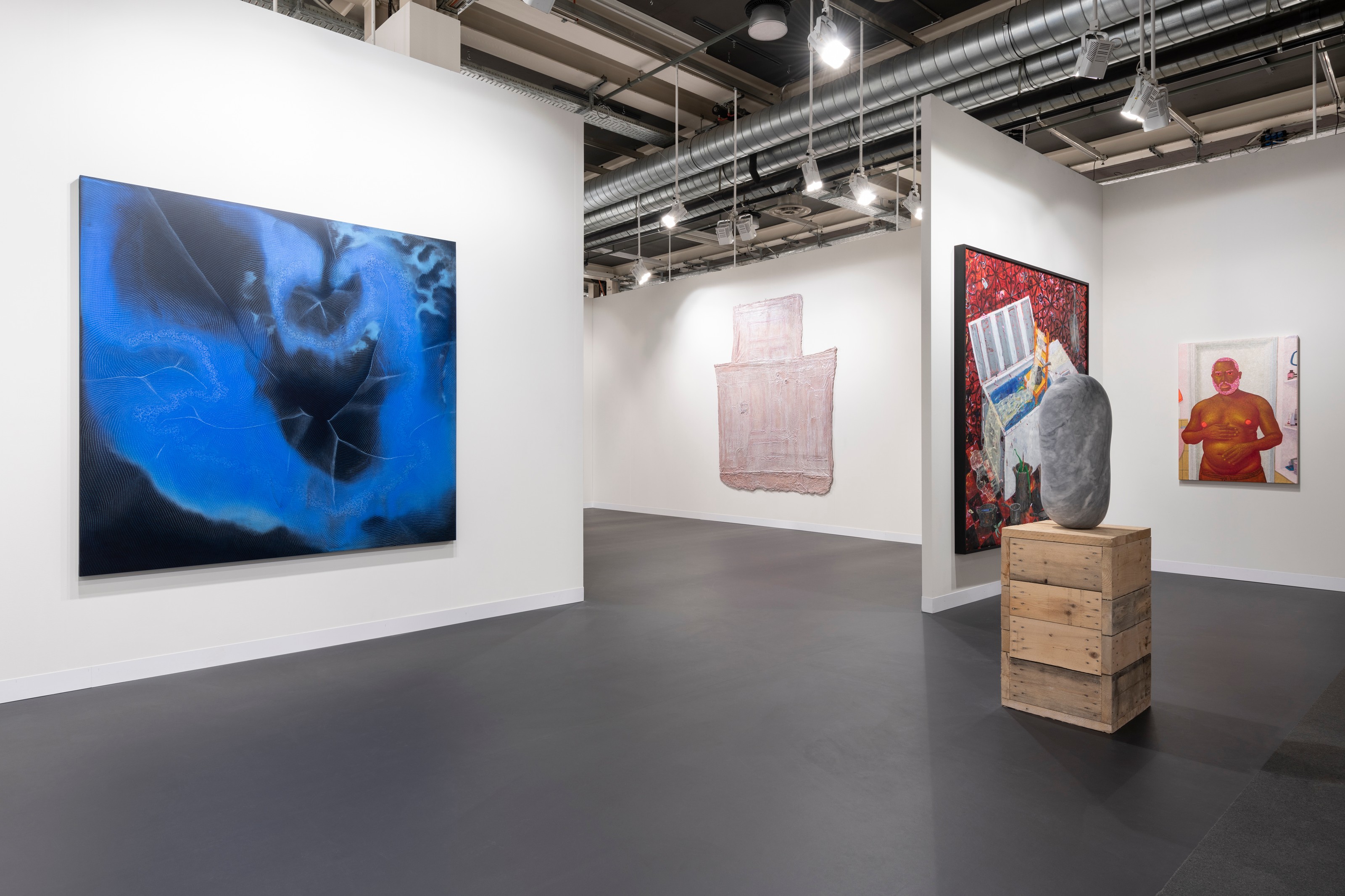 Installation view of Lehmann Maupin, Booth L11 at Art Basel