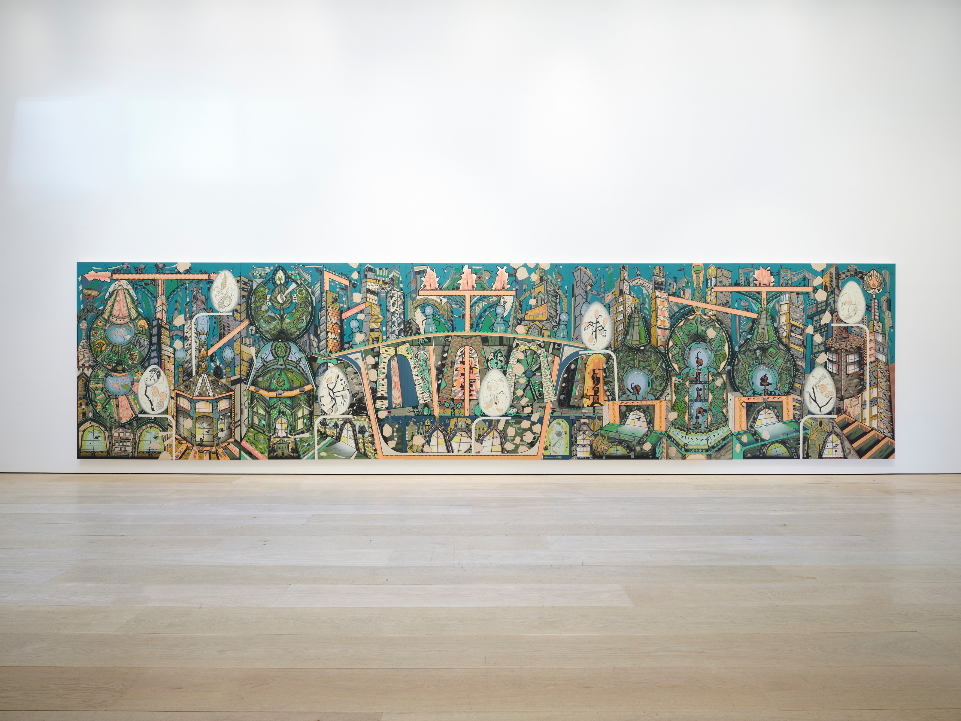 Installation view of Lari Pittman at Lehmann Maupin New York