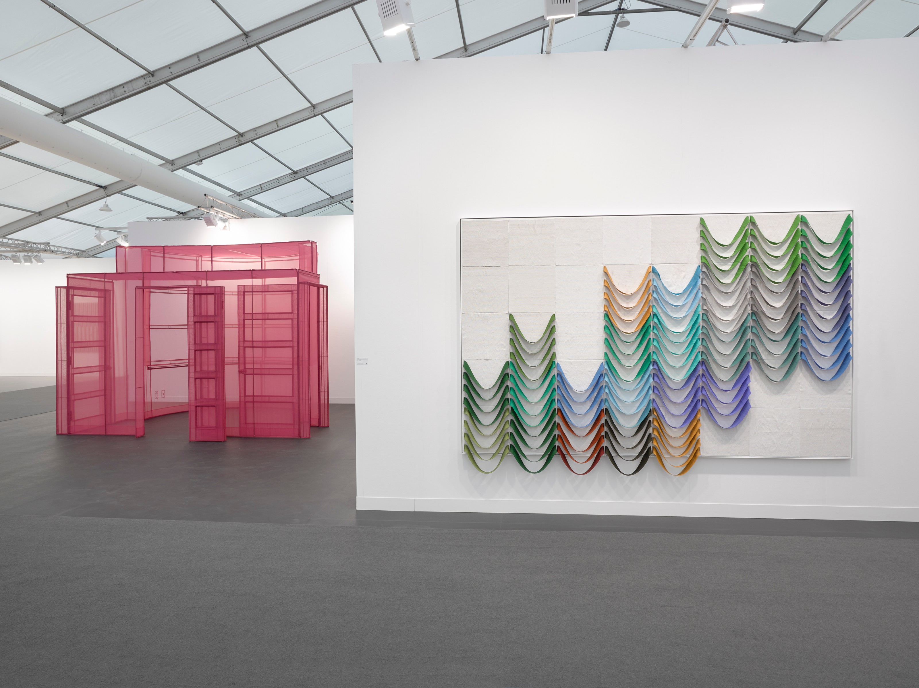 Installation view of Lehmann Maupin, Booth F04 at Frieze London