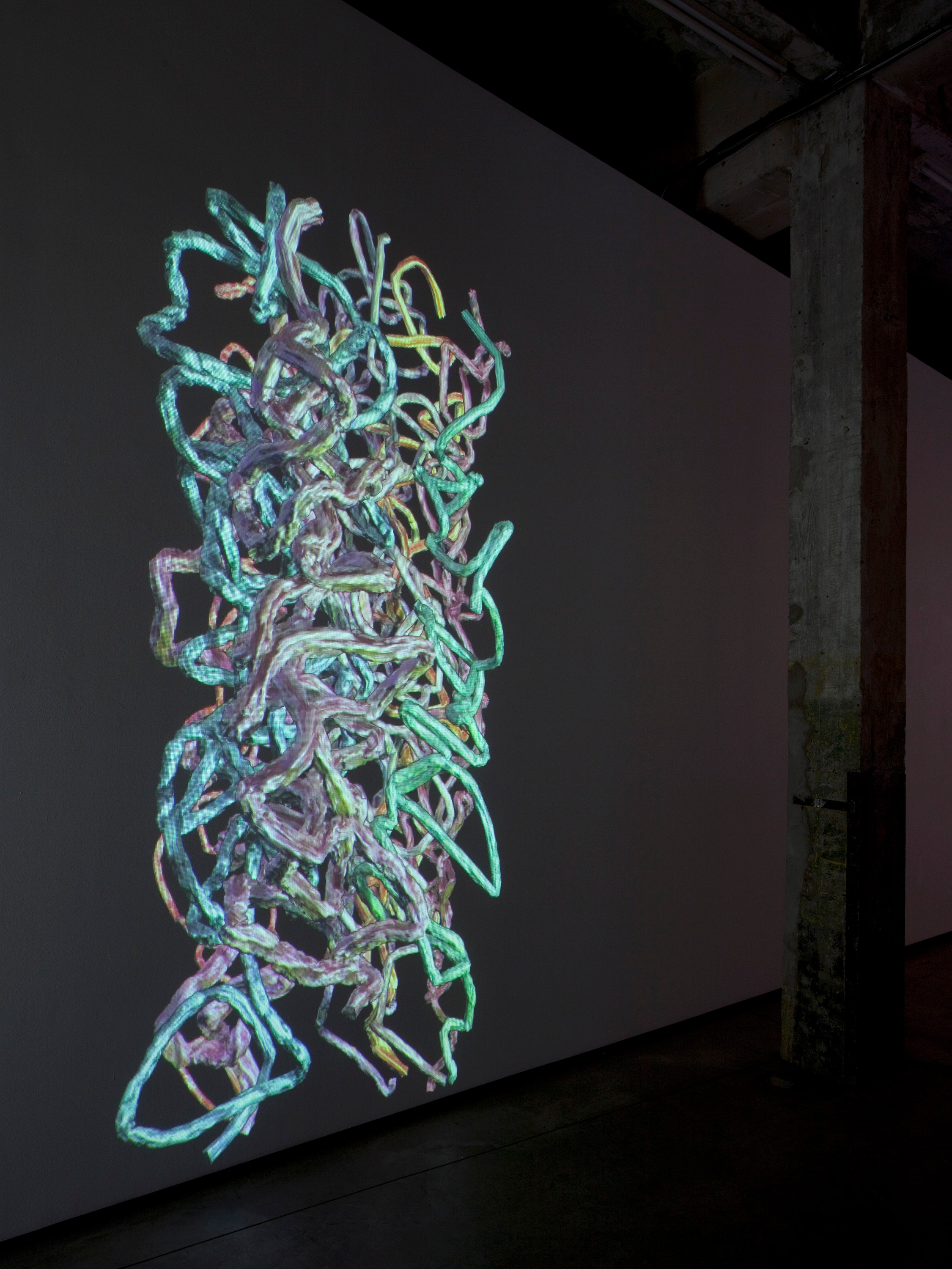 Installation view of Jennifer Steinkamp at Lehmann Maupin New York