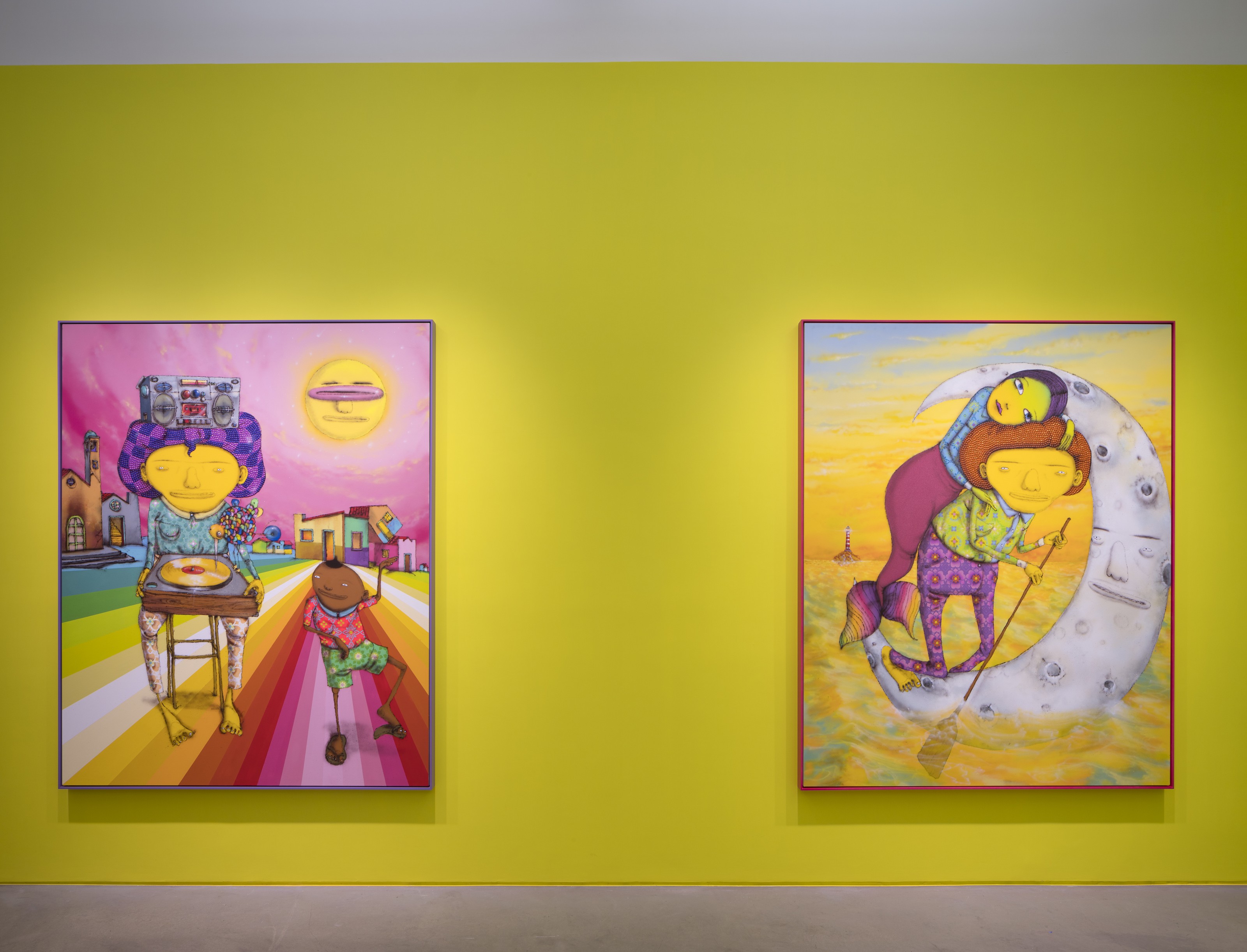 Installation view of OSGEMEOS at Lehmann Maupin Hong Kong