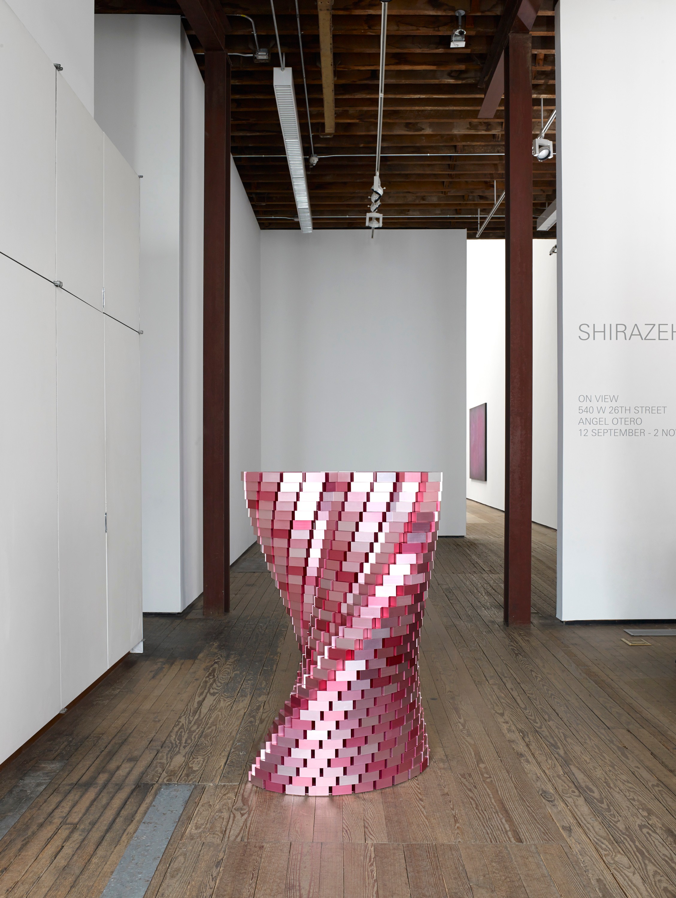 Installation view of The eye fell in love with the ear at Lehmann Maupin New York
