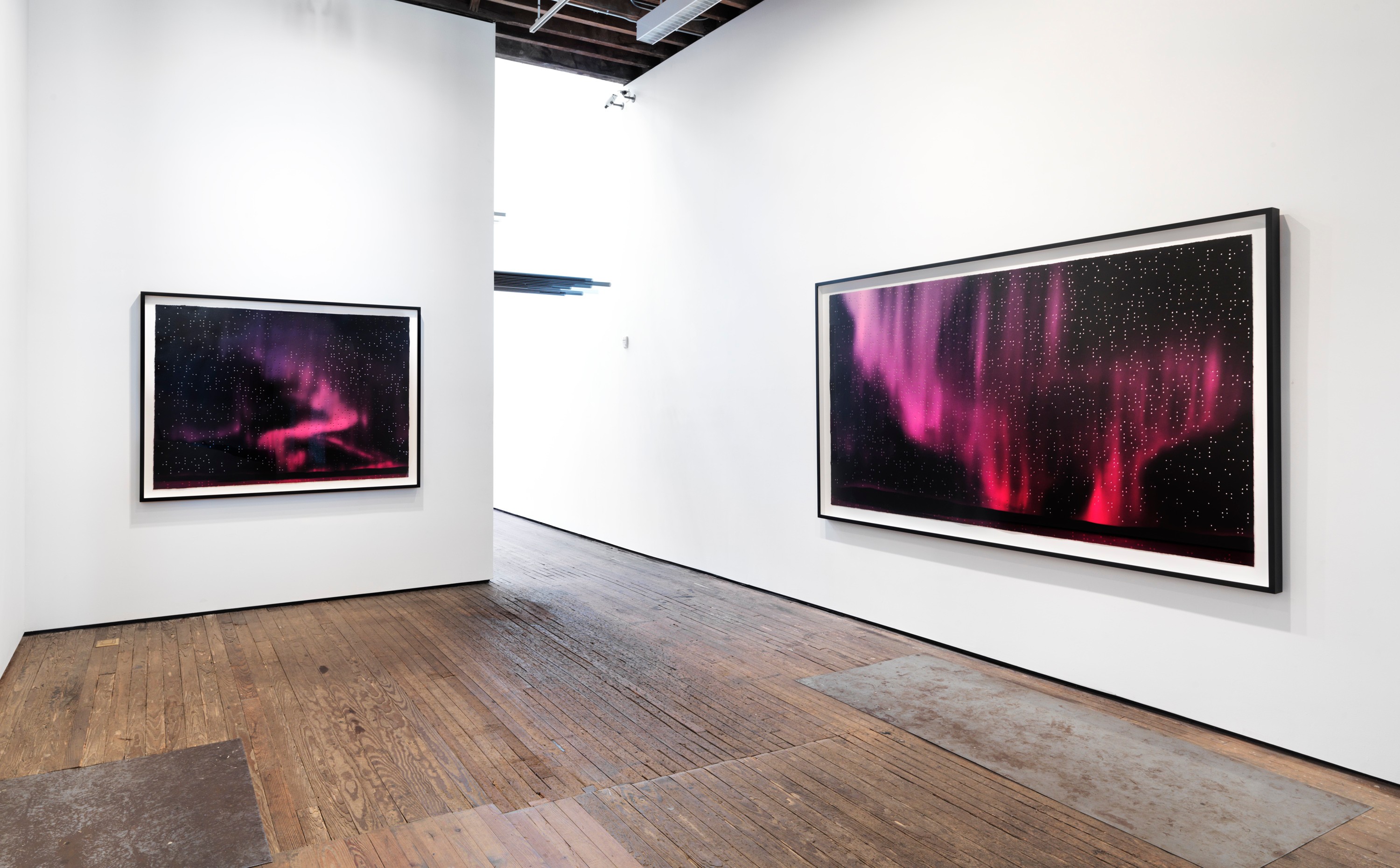 Installation view of Night Writing at Lehmann Maupin New York